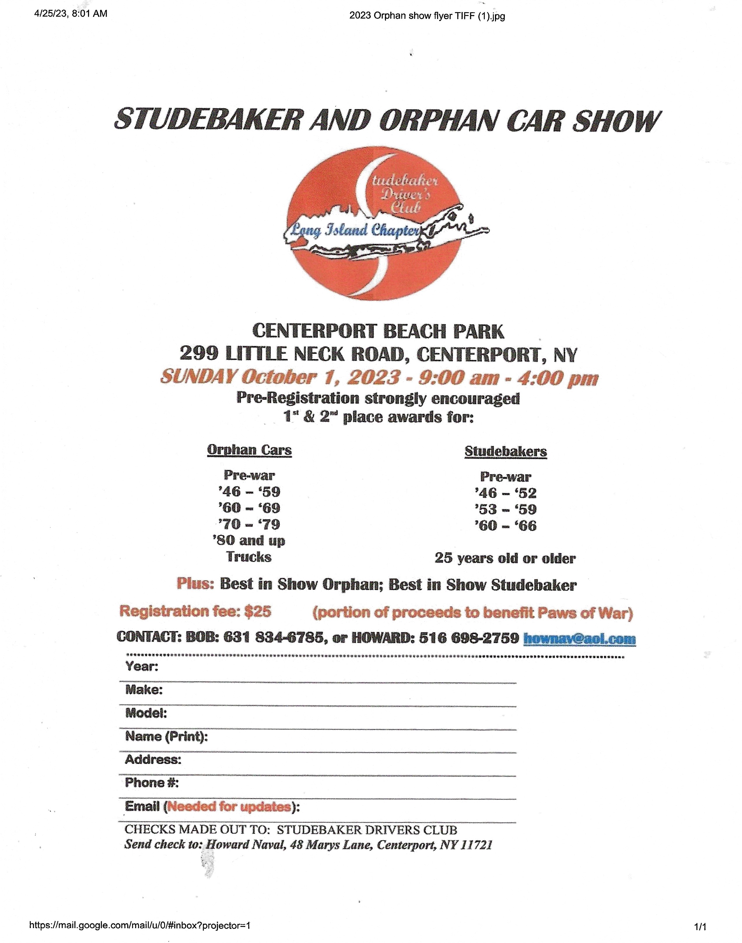  Studebaker and Orphan Car Show, Centerport, NY