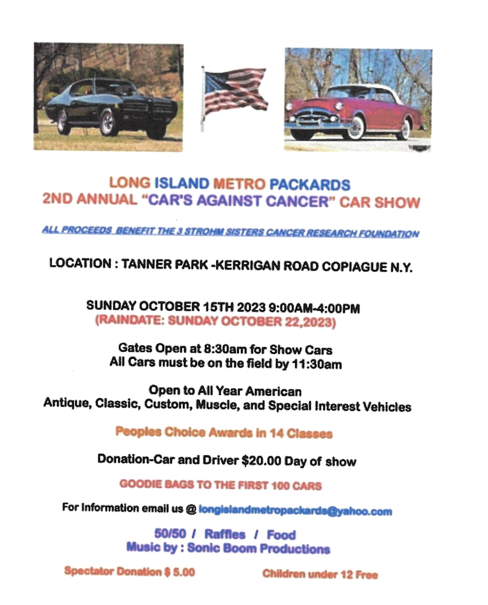 LI Metro Packards 2nd Annual “Cars Against Cancer” Car Show, Copiague, NY