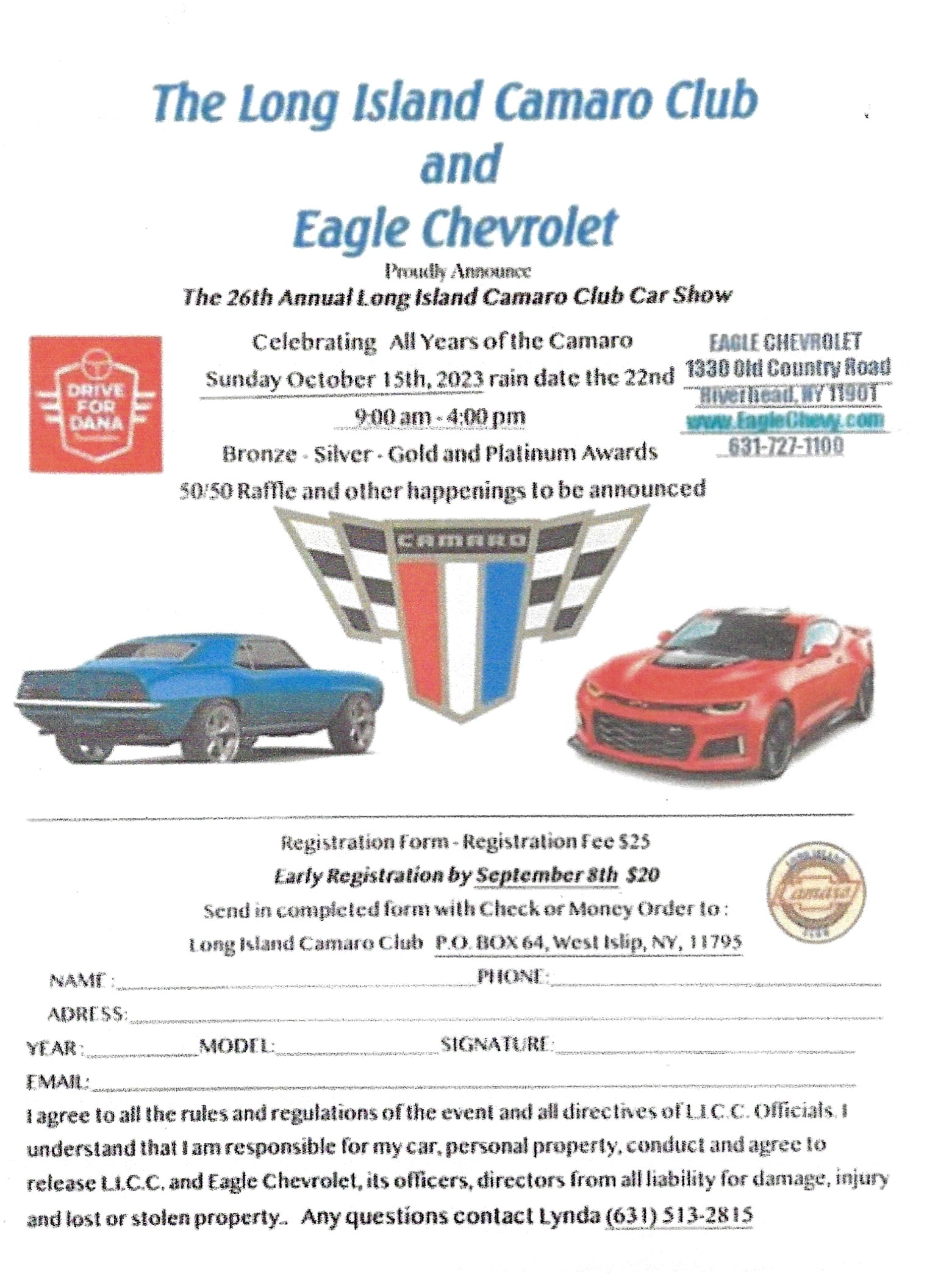 The Long Island Camaro Club 26th Annual Camaro Car Show, Riverhead, NY