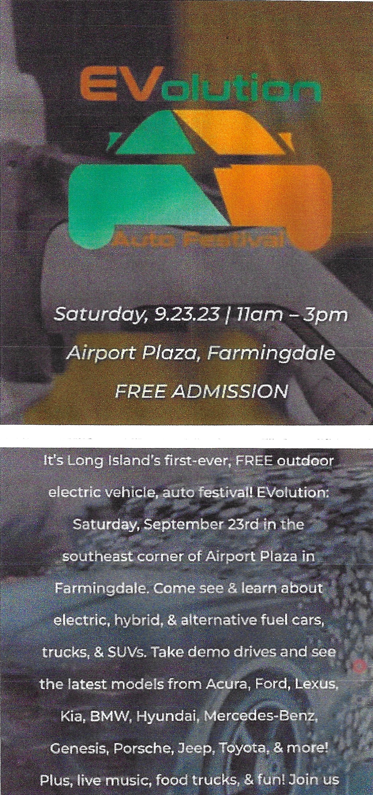 The 1st Annual Outdoor Electric Vehicle Auto Festival. Farmingdale, NY