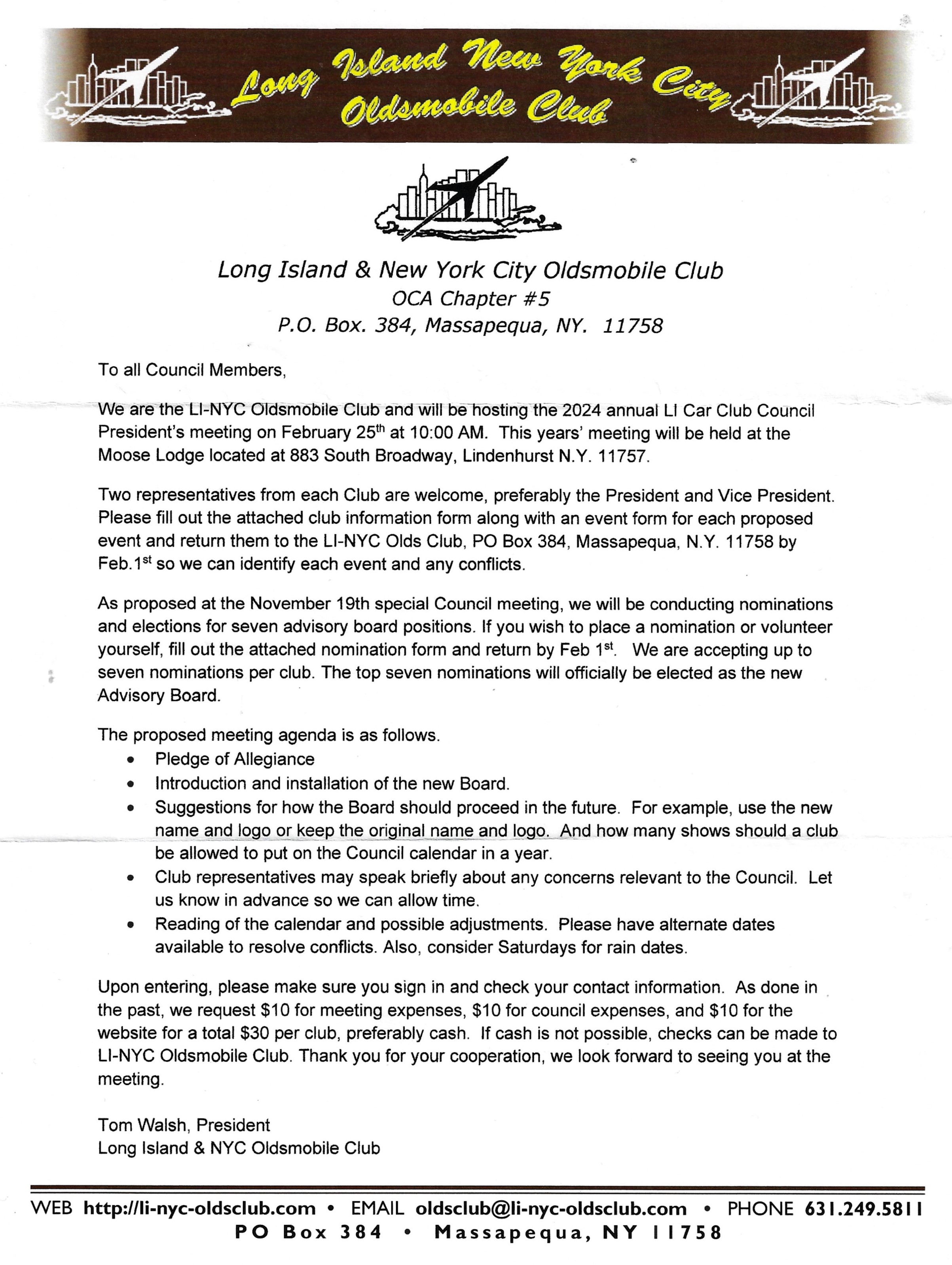 Long Island Car Club Council President’s Meeting