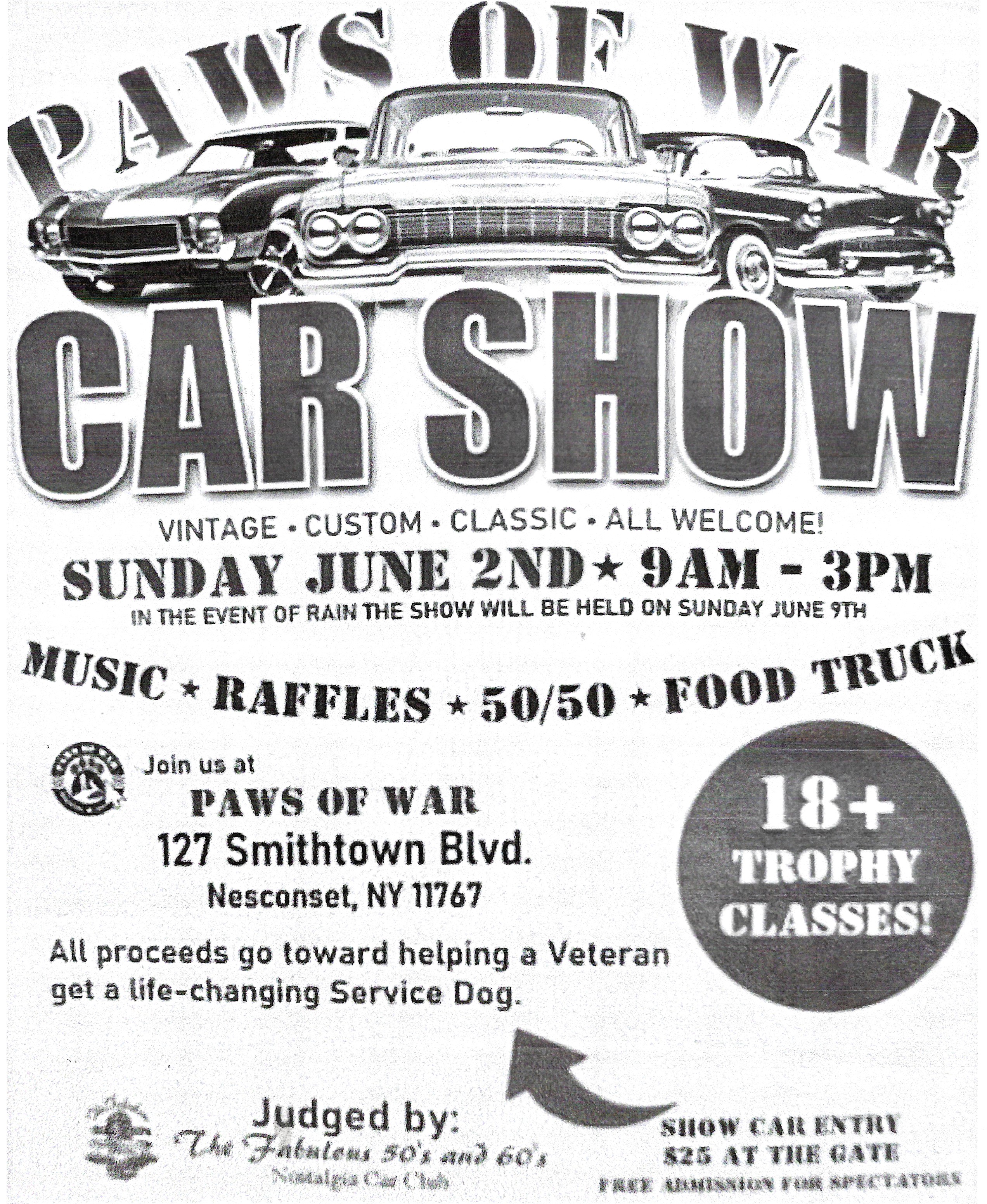  The Paws of War Car Show, Nesconset, NY