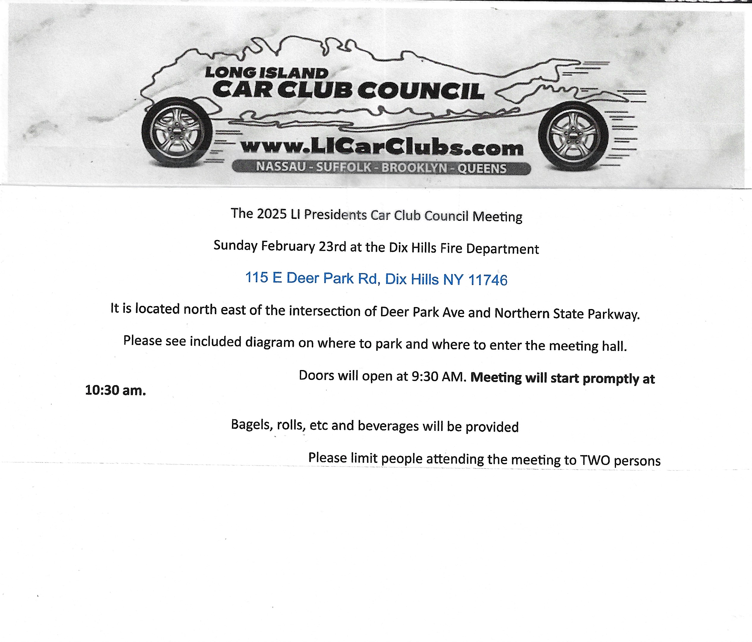The LICCC 2025 LI Presidents Car Club Council Meeting, Dix Hills, NY