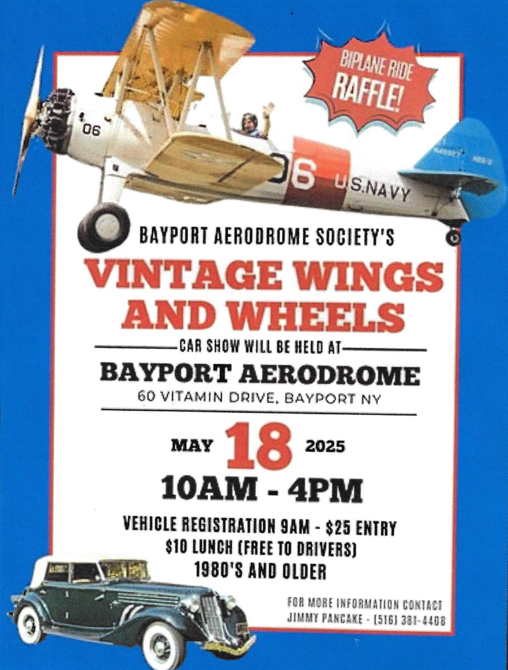 Bayport Aerodrome Society Vintage Wings & Wheels Show, Bayport, NY