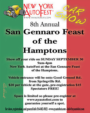 8th Annual  San Gennaro Feast & Car Show, Hampton Bays, NY