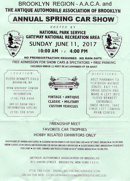 Brooklyn Region AACA Annual Spring Car Show, Brooklyn, NY