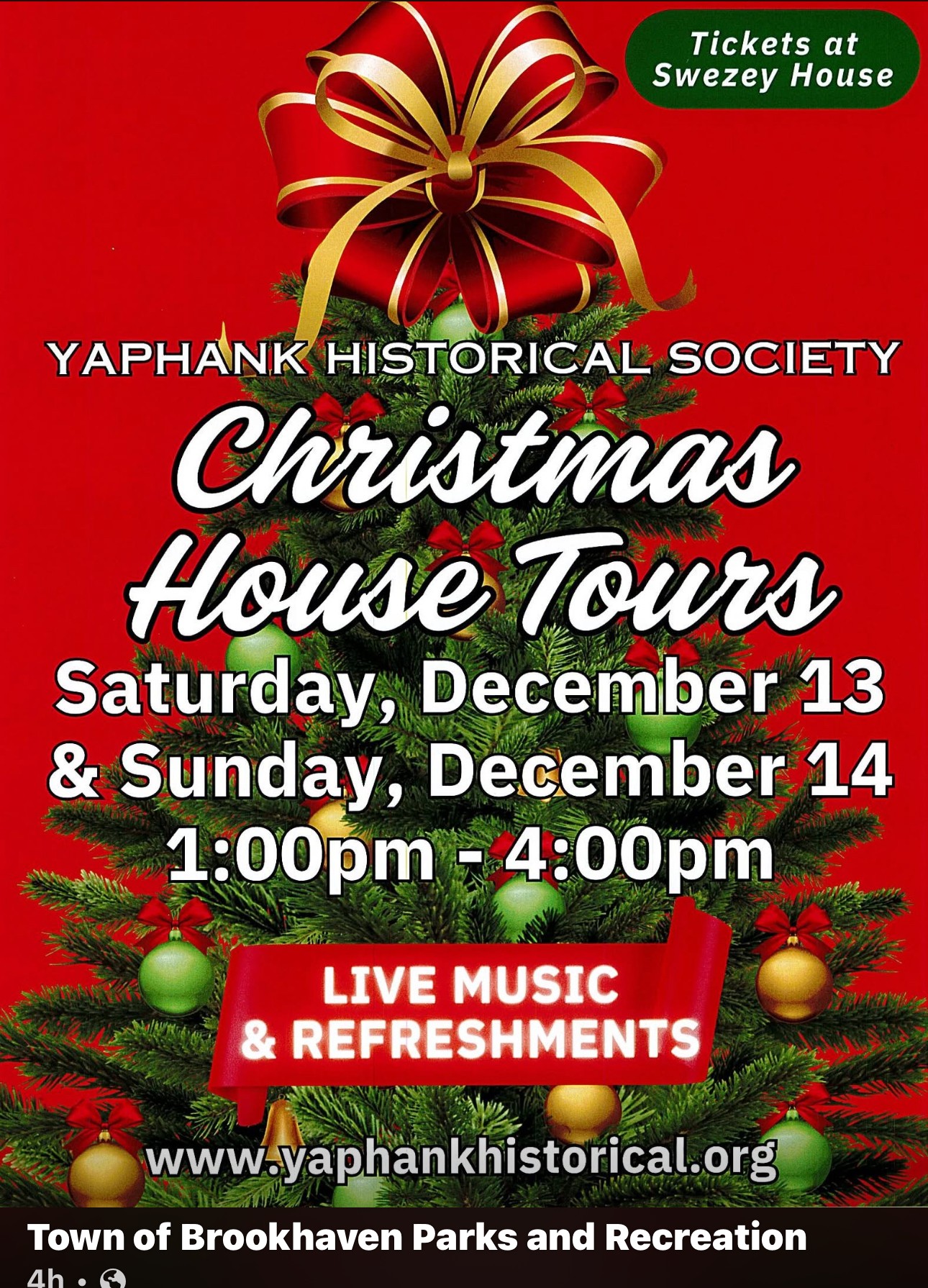 The Yaphank Historical Society Christmas House Tours, Yaphank, NY