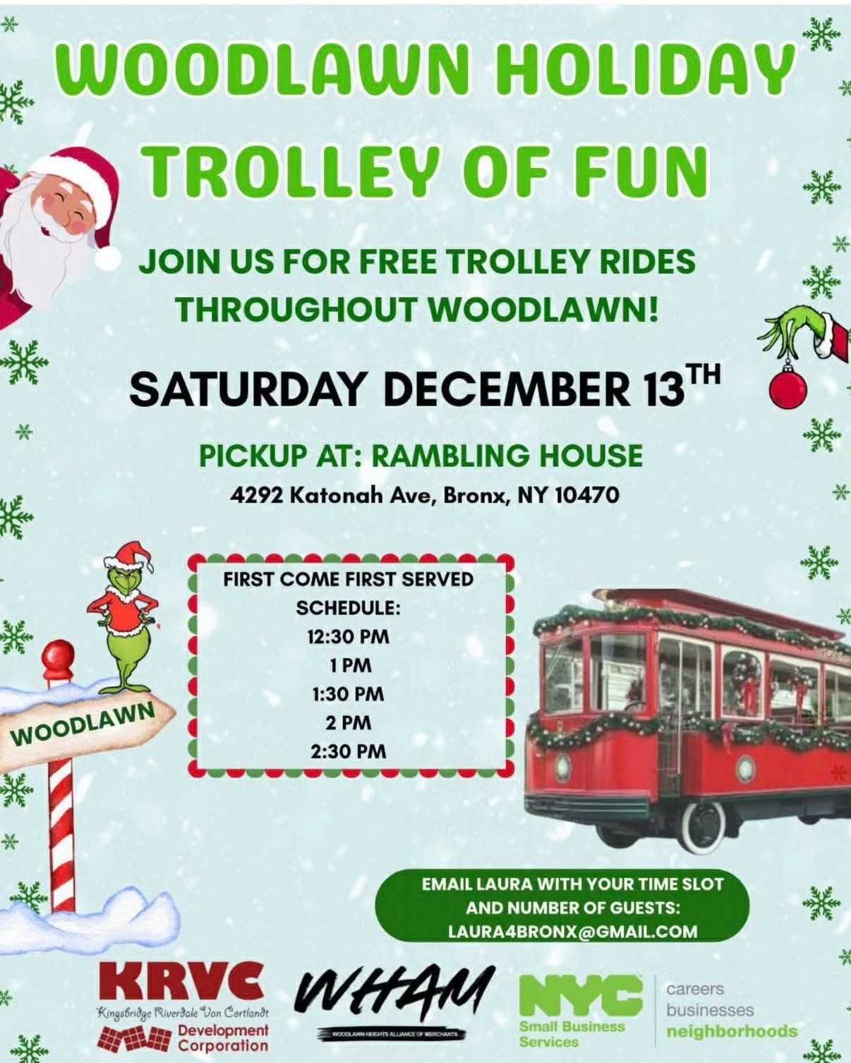 The Woodlawn Holiday Trolley of Fun Ride, Bronx, NY
