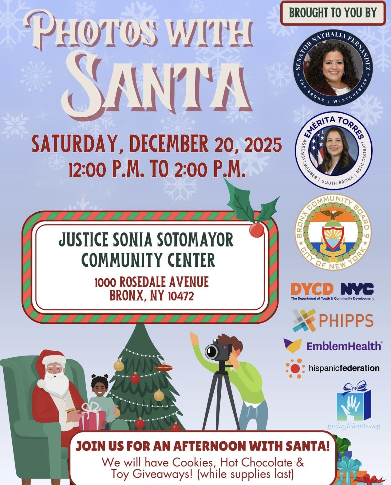Bronx Community Board Photos with Santa, Bronx, NY