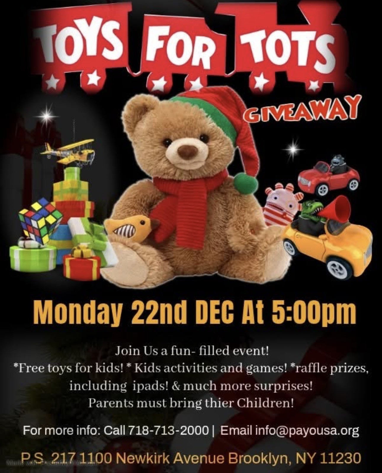 The Toys For Tots Toy Giveaway, Brooklyn, NY