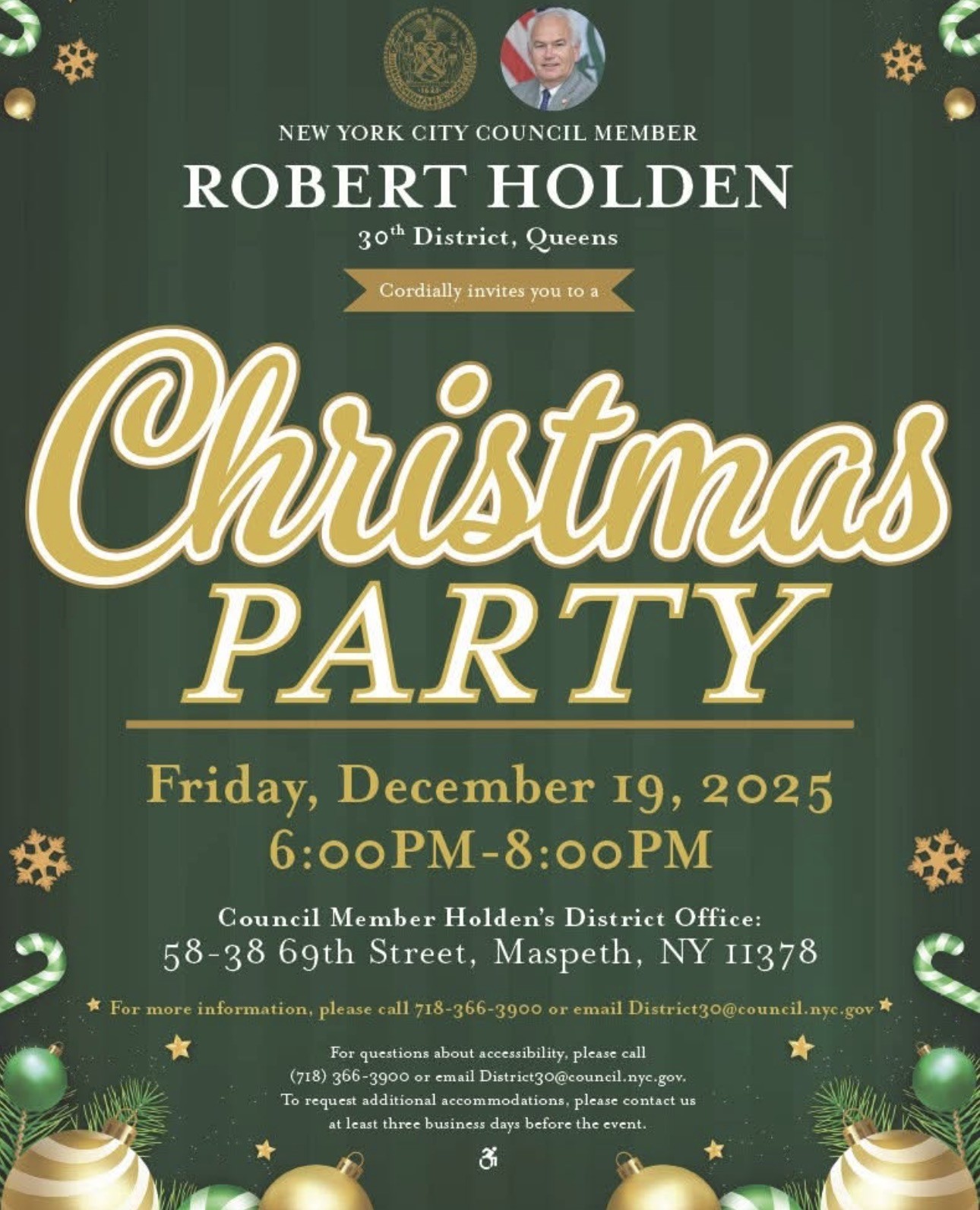 NYC Council 30th District Christmas Party, Maspeth, NY