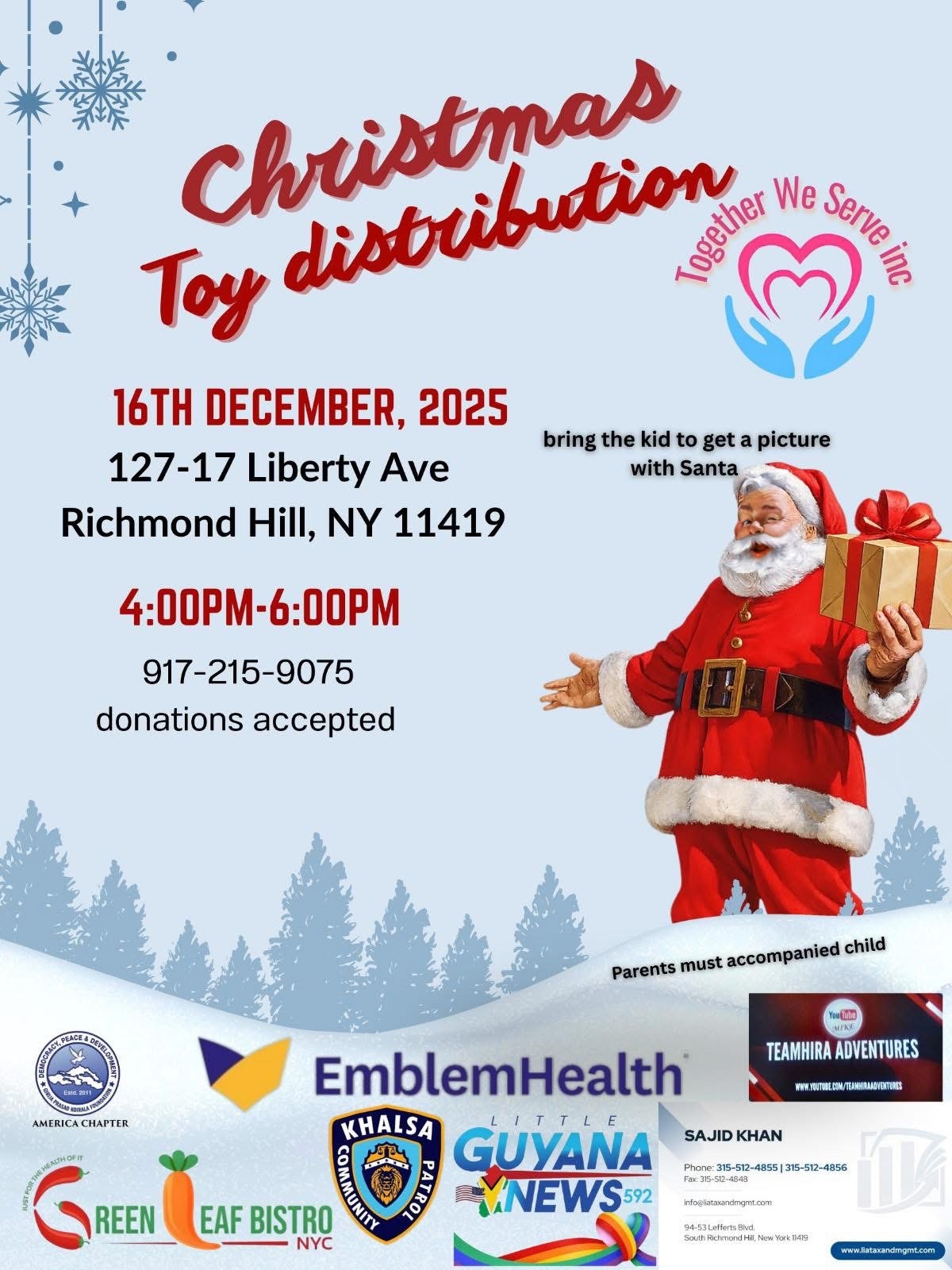 Together We Share Christmas Toy Distribution, Richmond Hill, NY