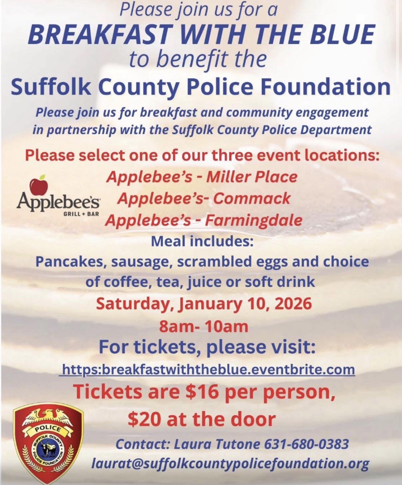 The Suffolk County Police Foundation Breakfast with the Blue