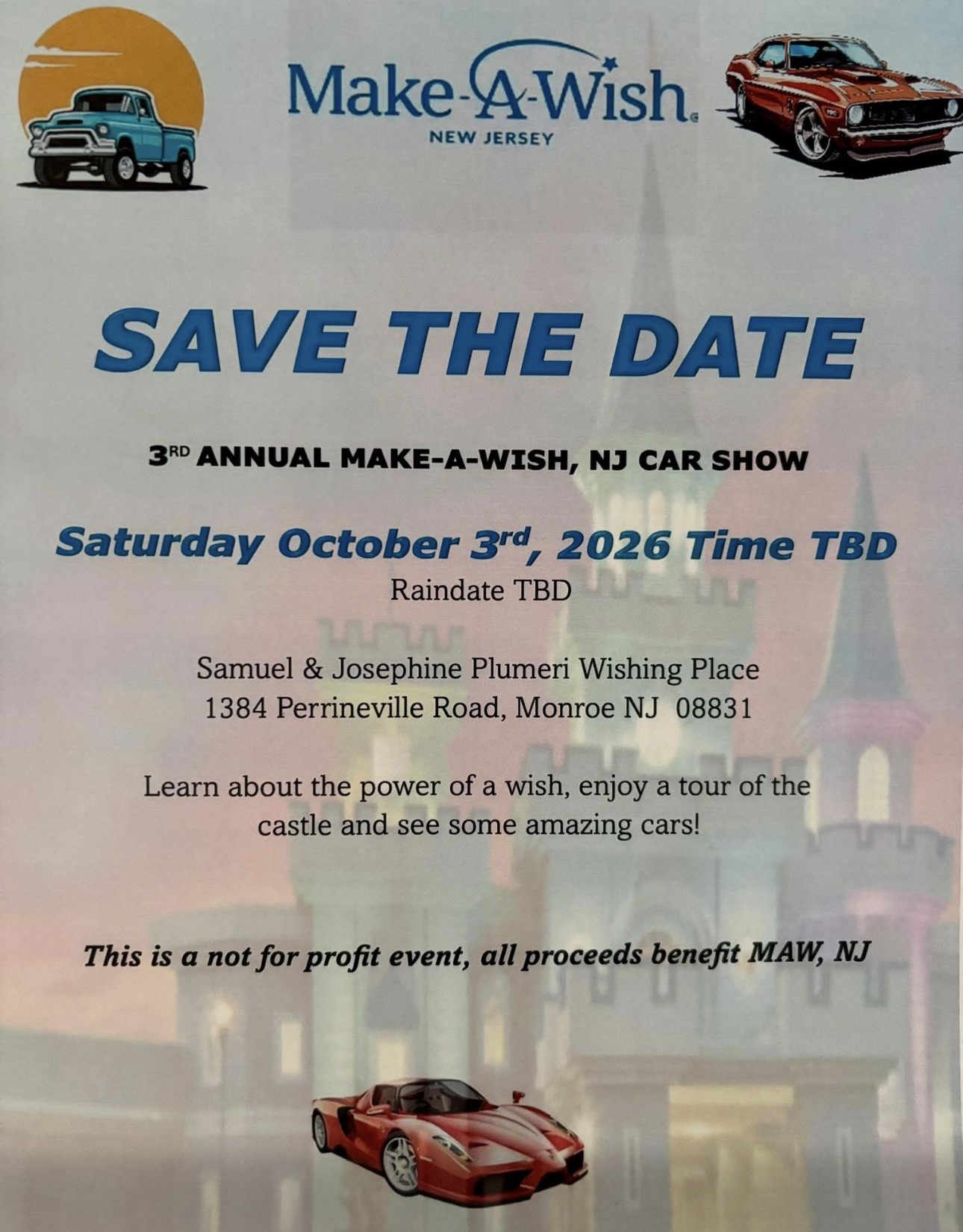 Make A Wish NJ 3rd Annual Car Show, Monroe, NJ