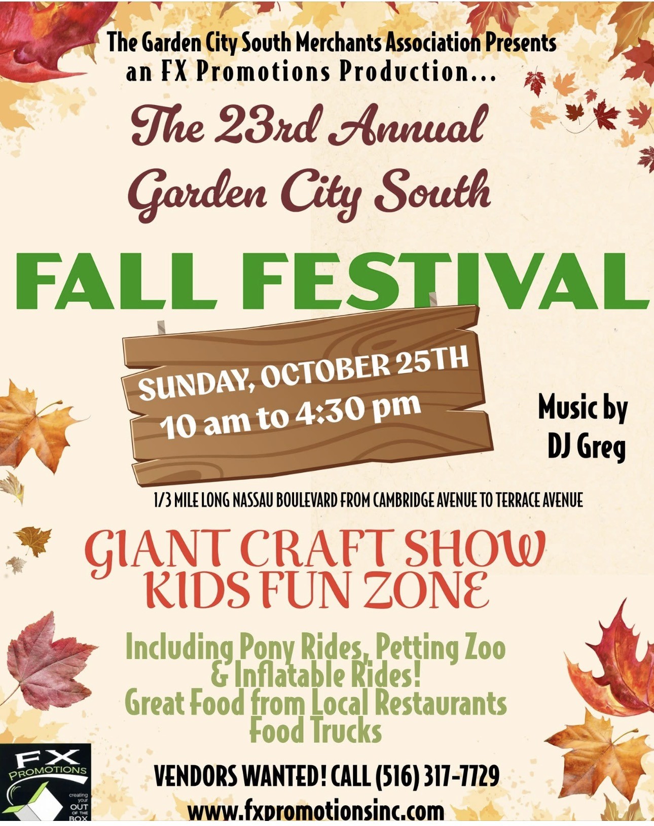 The 23rd Annual Garden City South Fall Festival, Garden City, NY