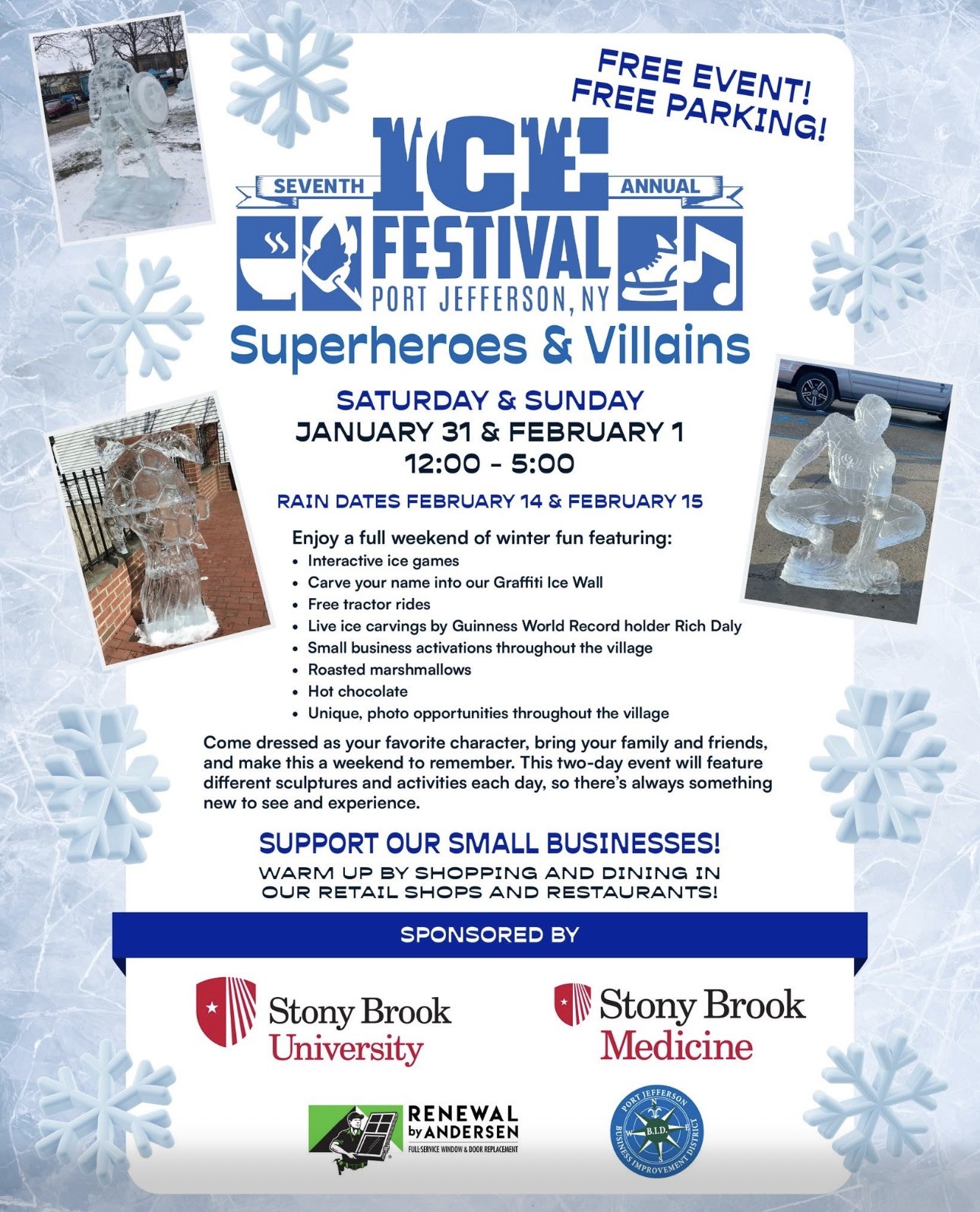 7th Annual Port Jefferson Ice Festival, Port Jefferson, NY