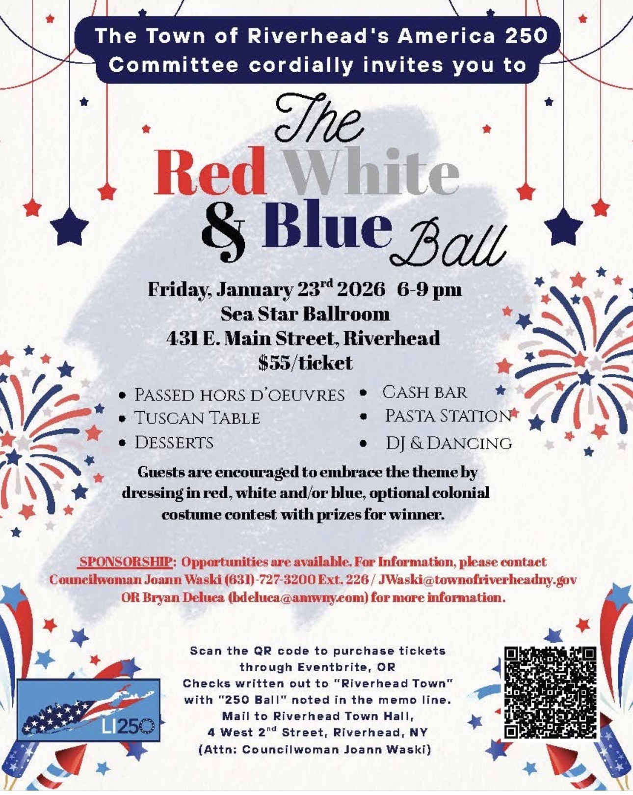 The Town of Riverhead Red White & Blue Ball, Riverhead, NY