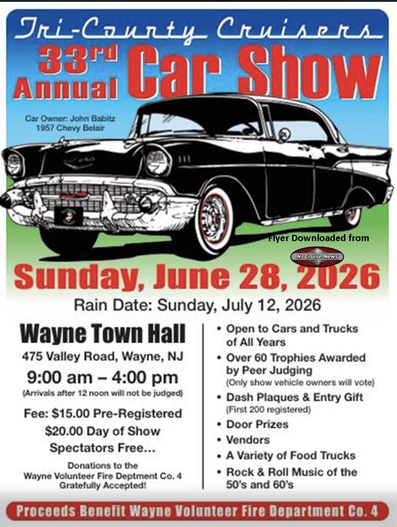 Tri-County Cruisers 33rd Annual Car Show, Wayne, NJ