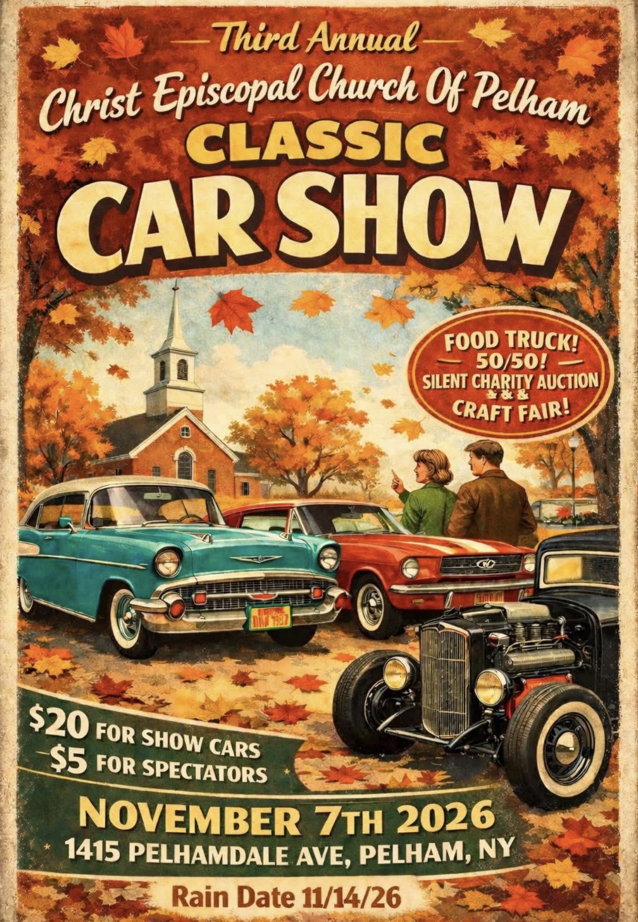 The 3rd Annual Christ Episcopal Church of Pelham Classic Car Show, Pelham, NY