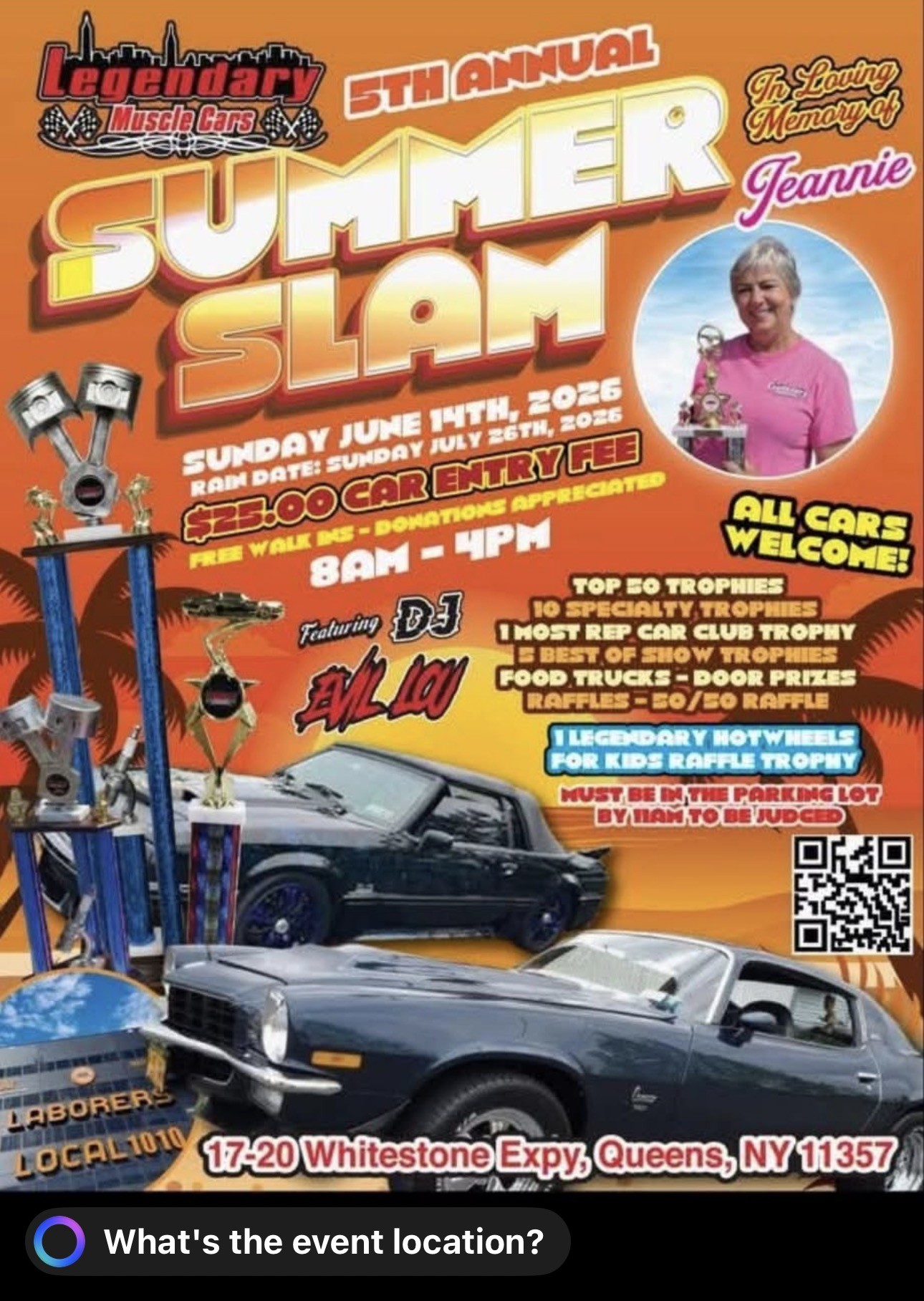 Legendary Muscle Cars 5th Annual Summer Slam Car Show, Queens, NY