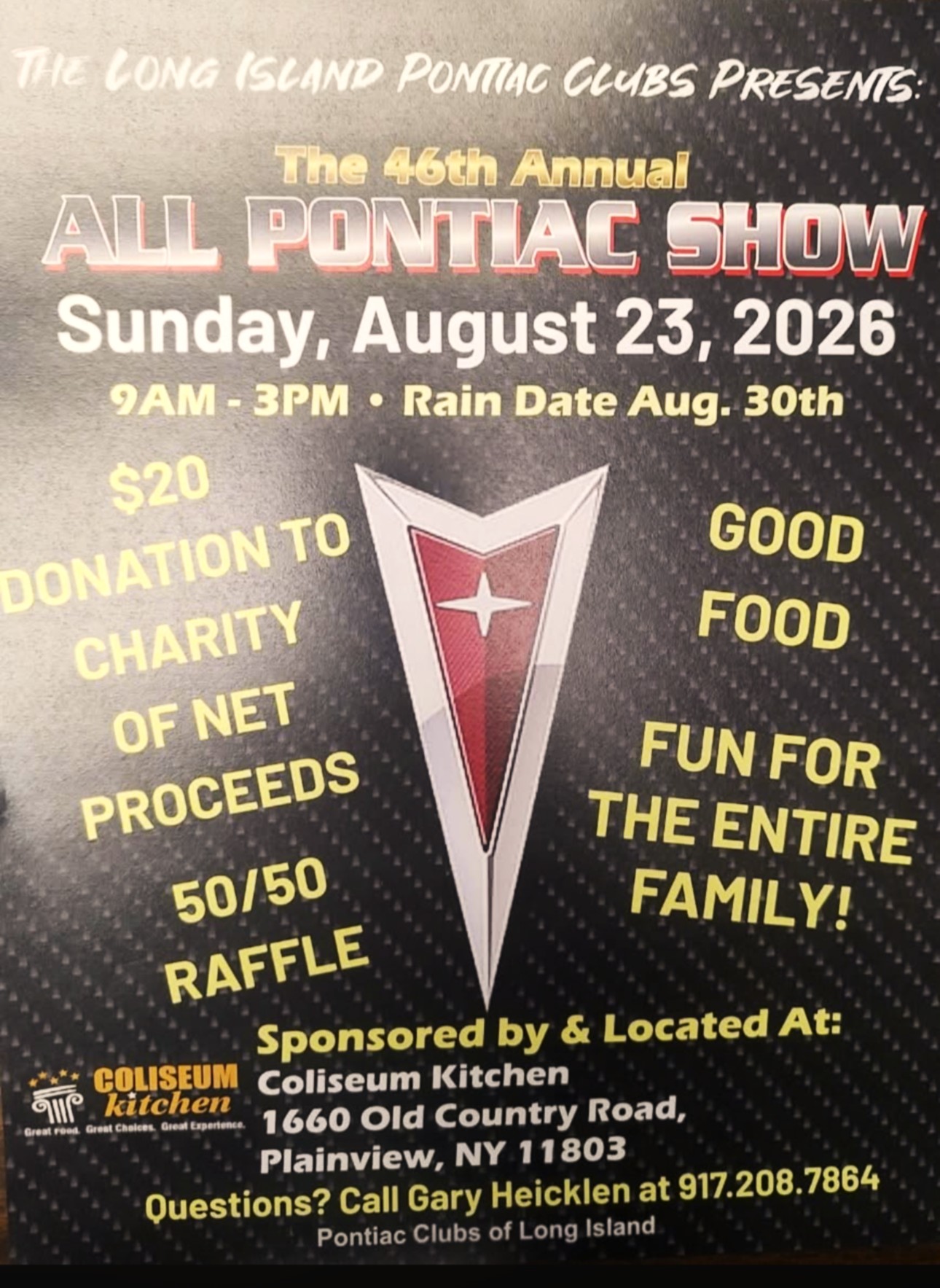 The 46th Annual All Pontiac Show, Plainview, NY