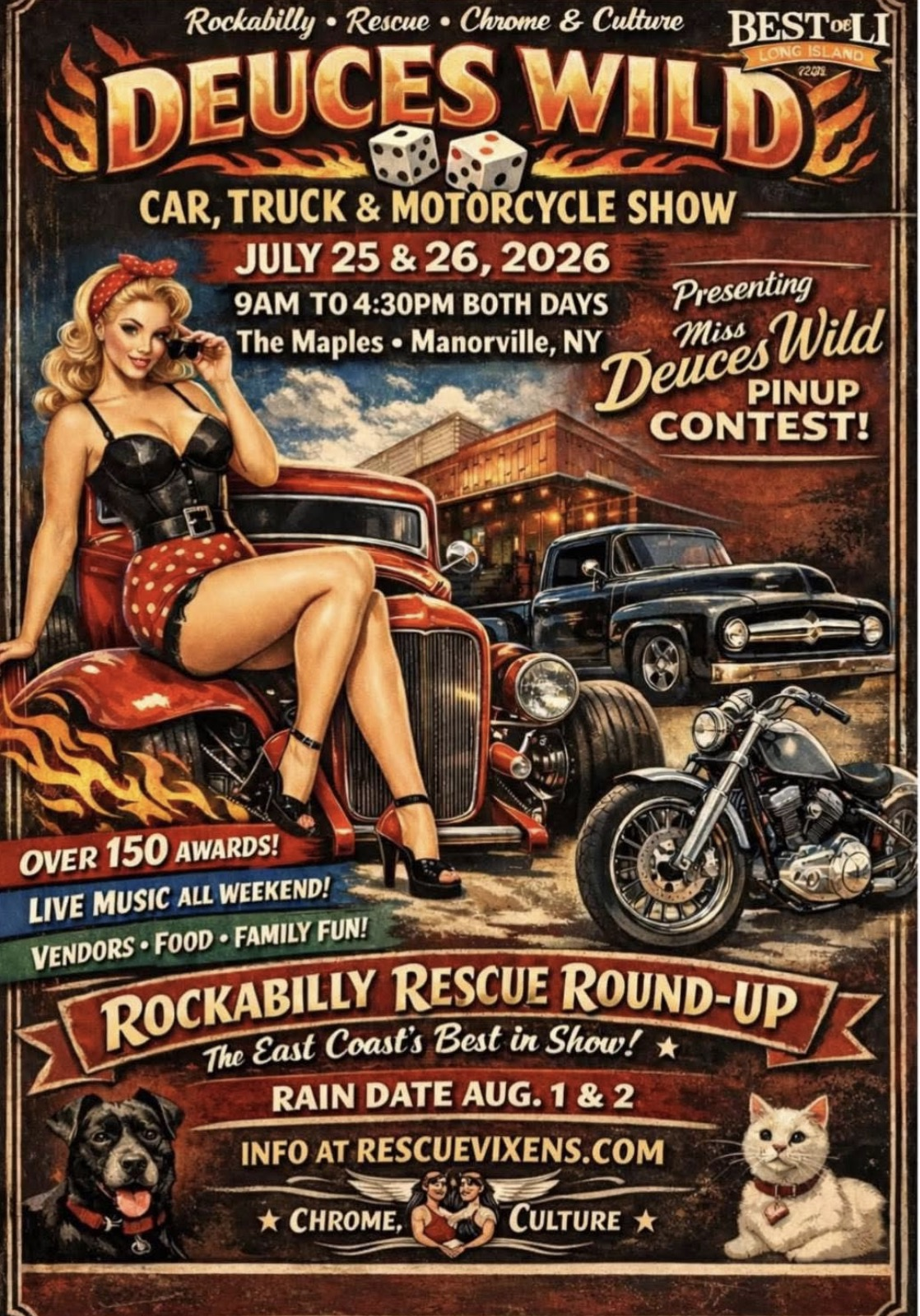 The Deuces Wild Car, Truck & Motorcycle Show, Manorville, NY