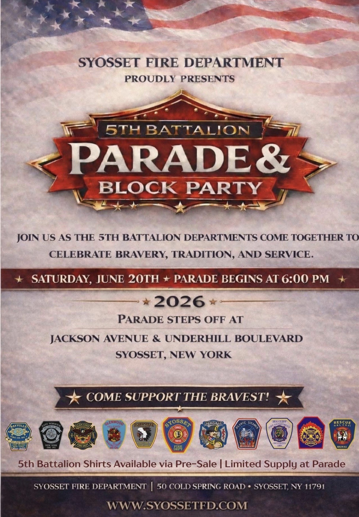 The Syosset FD 5th Battalion Parade & Block Party, Syosset, NY