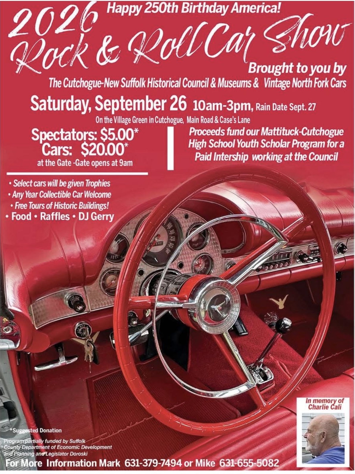 The 2026 Rock & Roll Car Show, Cutchogue, NY