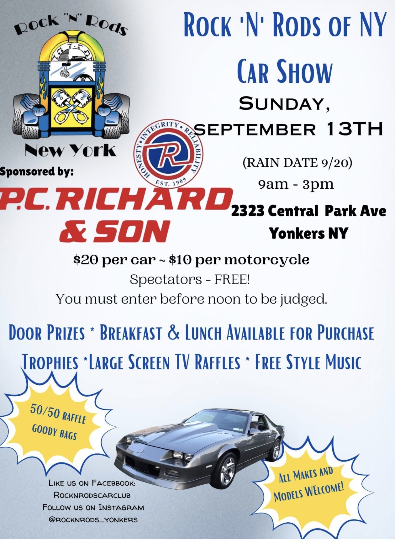 The Rock N Rods of NY Car Show, Yonkers, NY