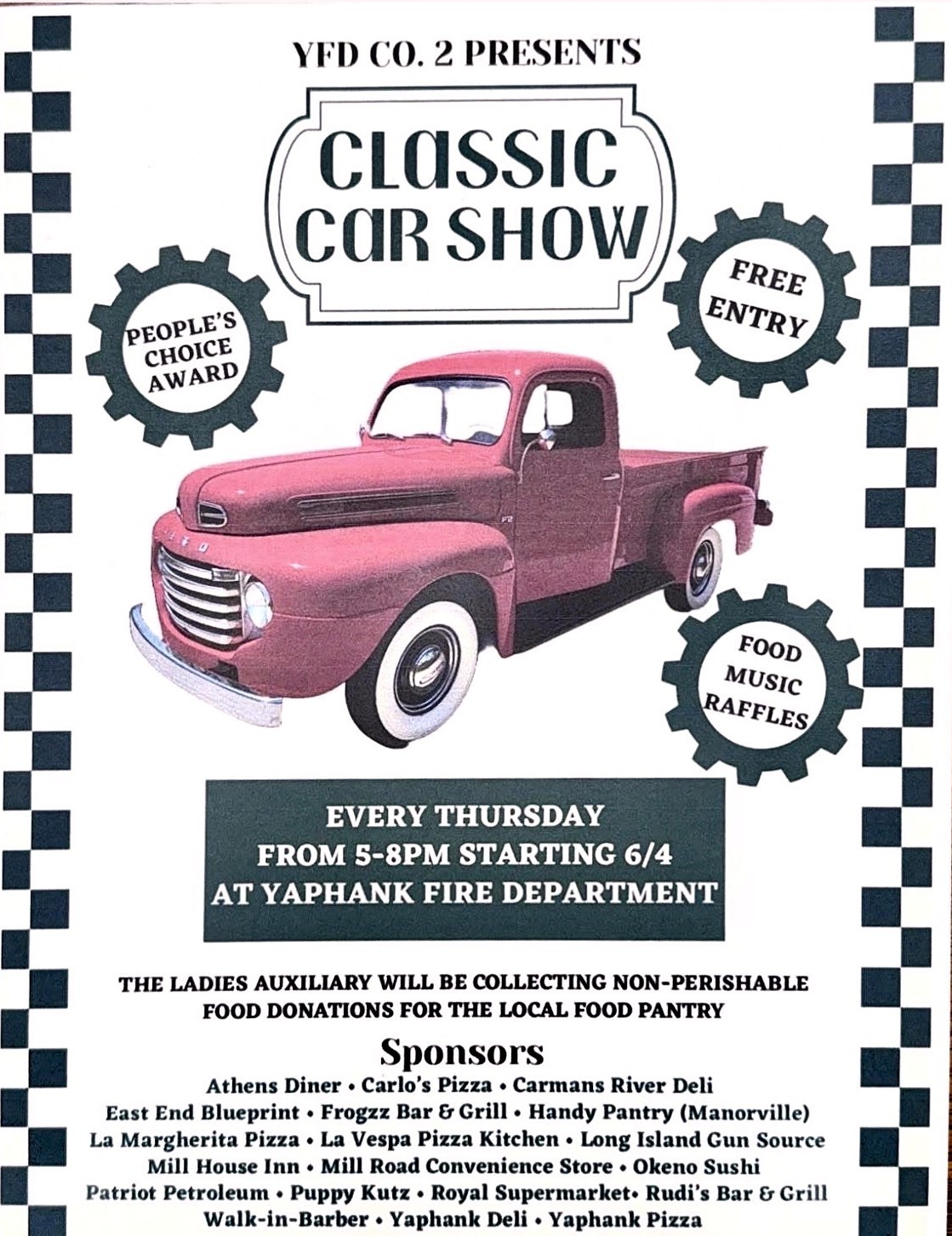 The YFD Co. 2 Classic Car Show, Yaphank, NY
