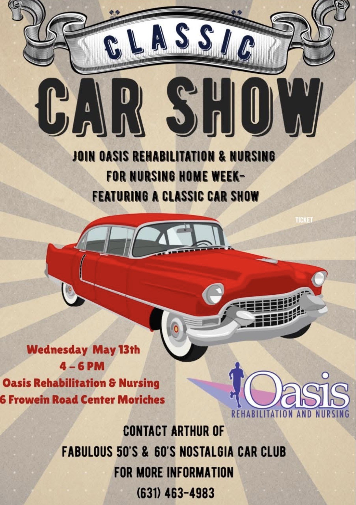 The Oasis R & N Home Classic Car Show, Center Moriches, NY
