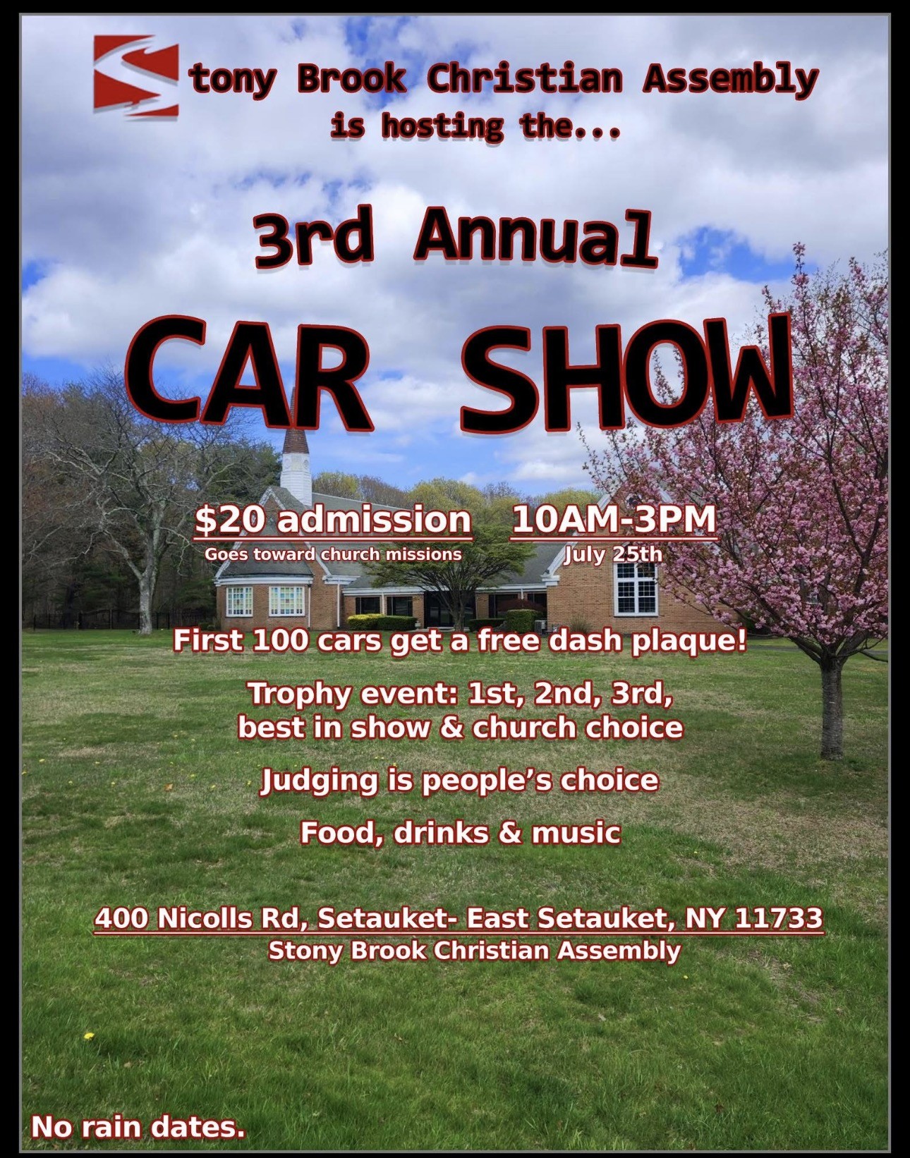 The Stony Brook Christian Assembly 3rd Annual Car Show, East Setauket, NY