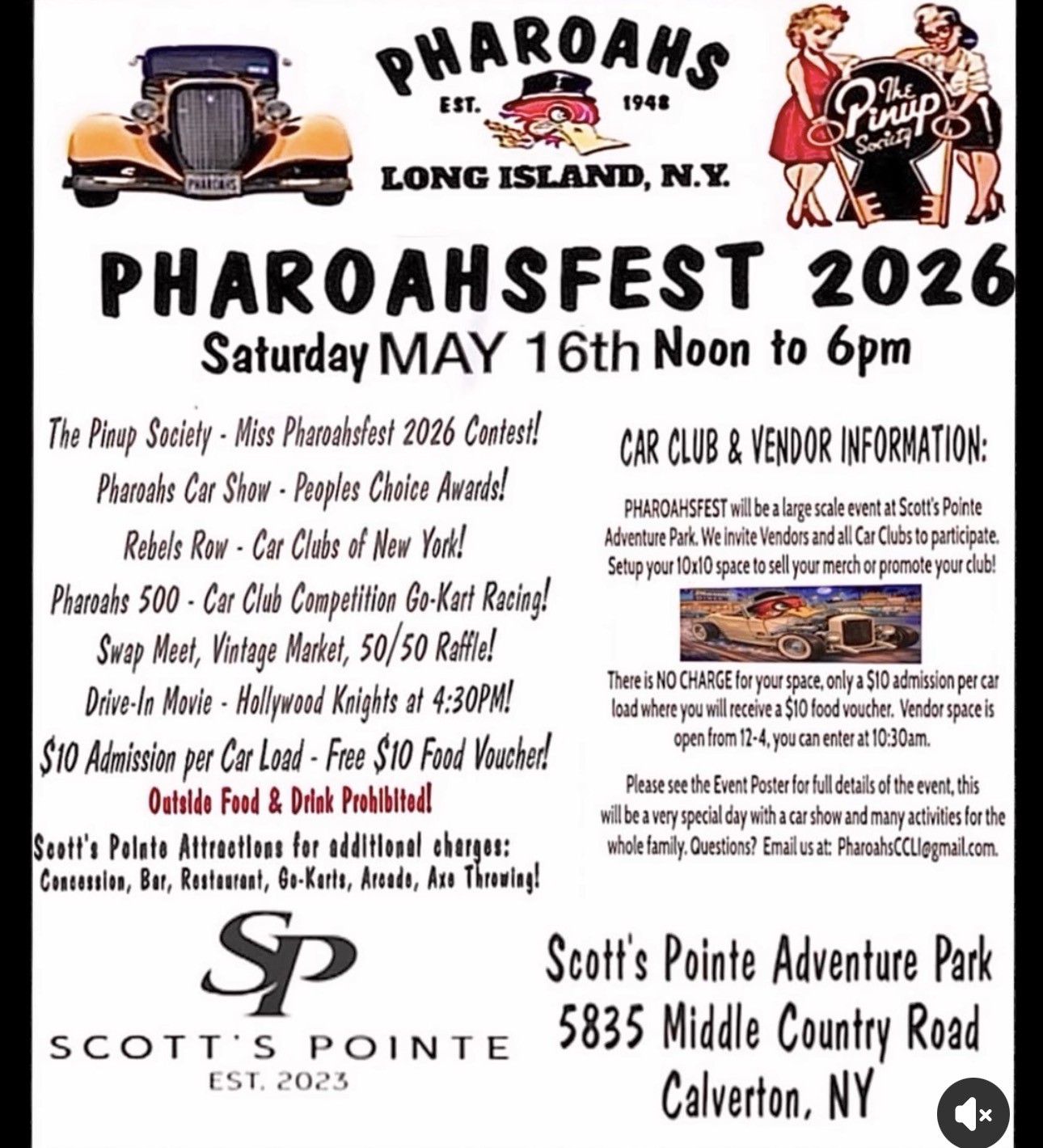 Pharoah’s Car Club LI presents Pharoahfest 2026, Calverton, NY
