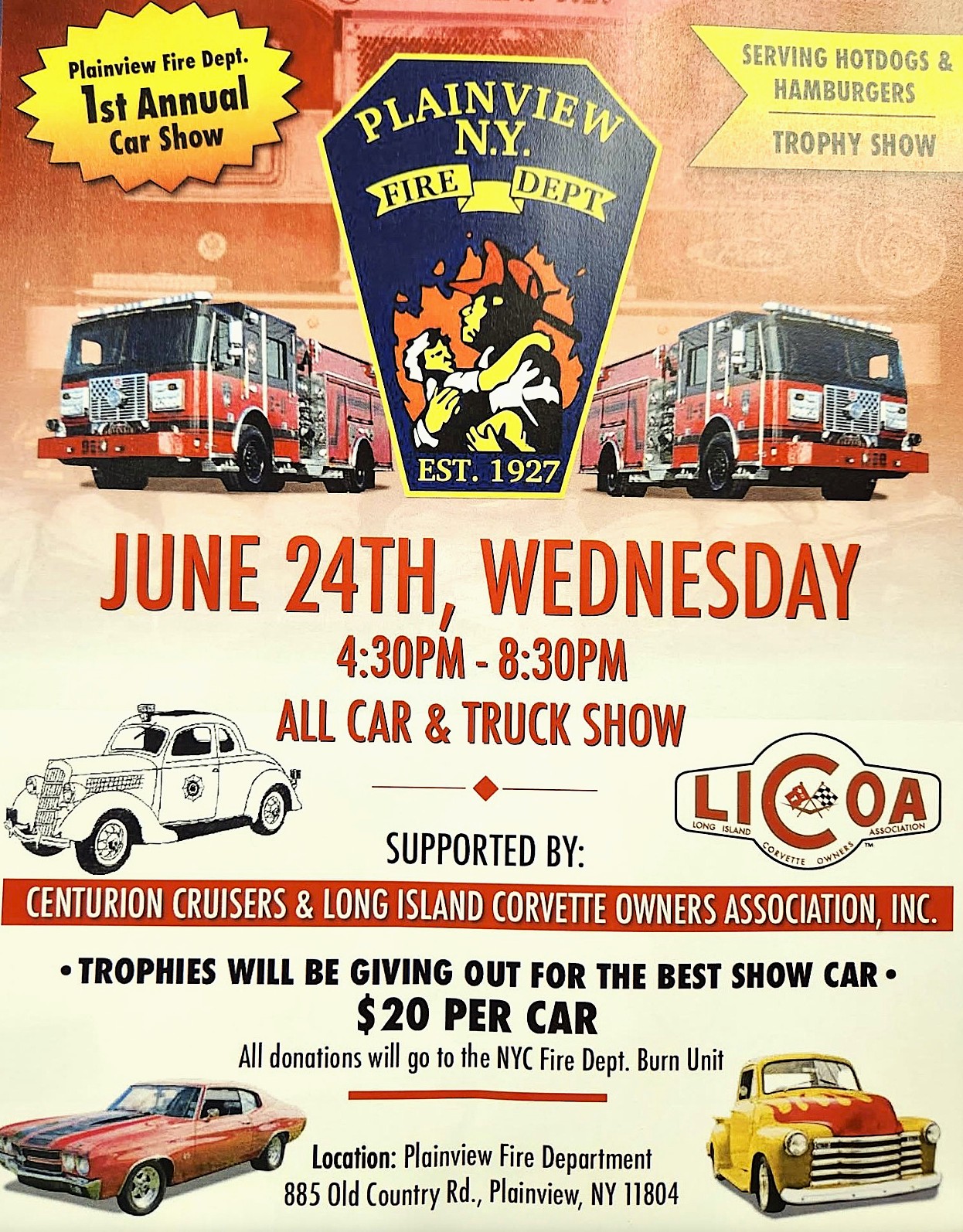 The 1st Annual Plainview Fire Department All Car & Truck Show,