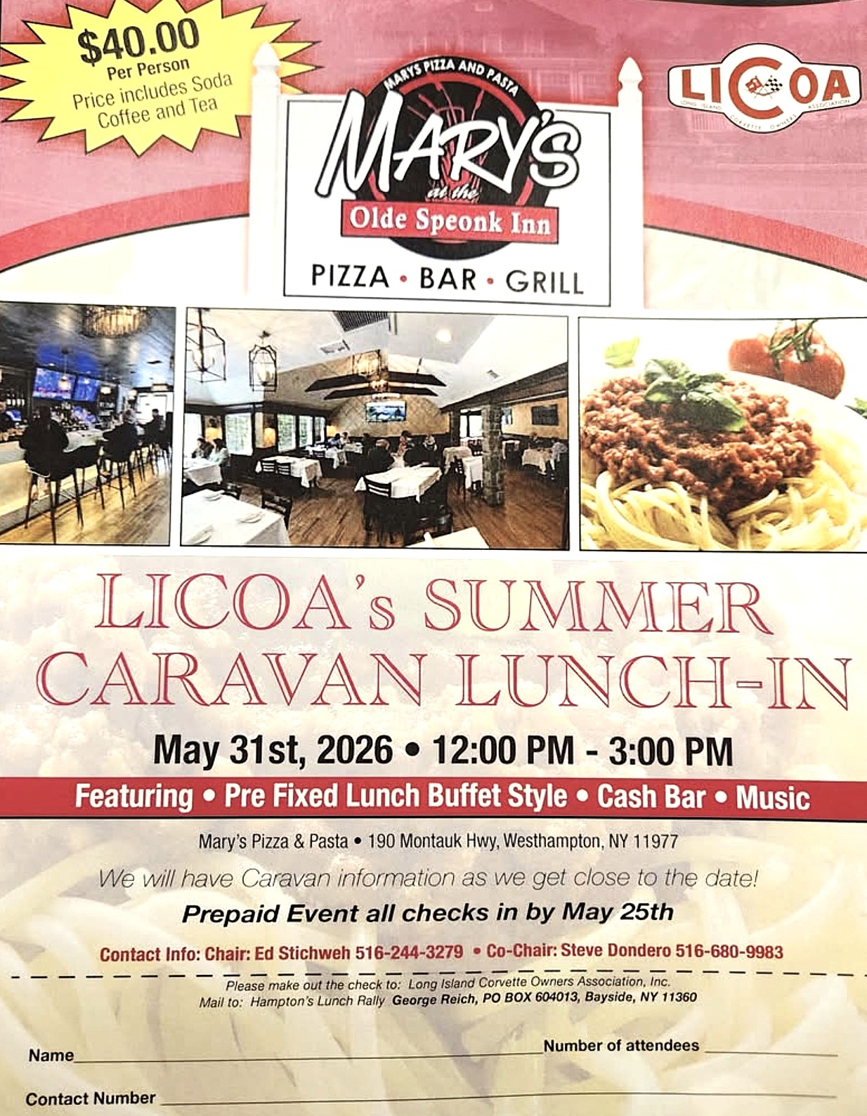 The LICOA Summer Caravan Lunch-In, Westhampton, NY