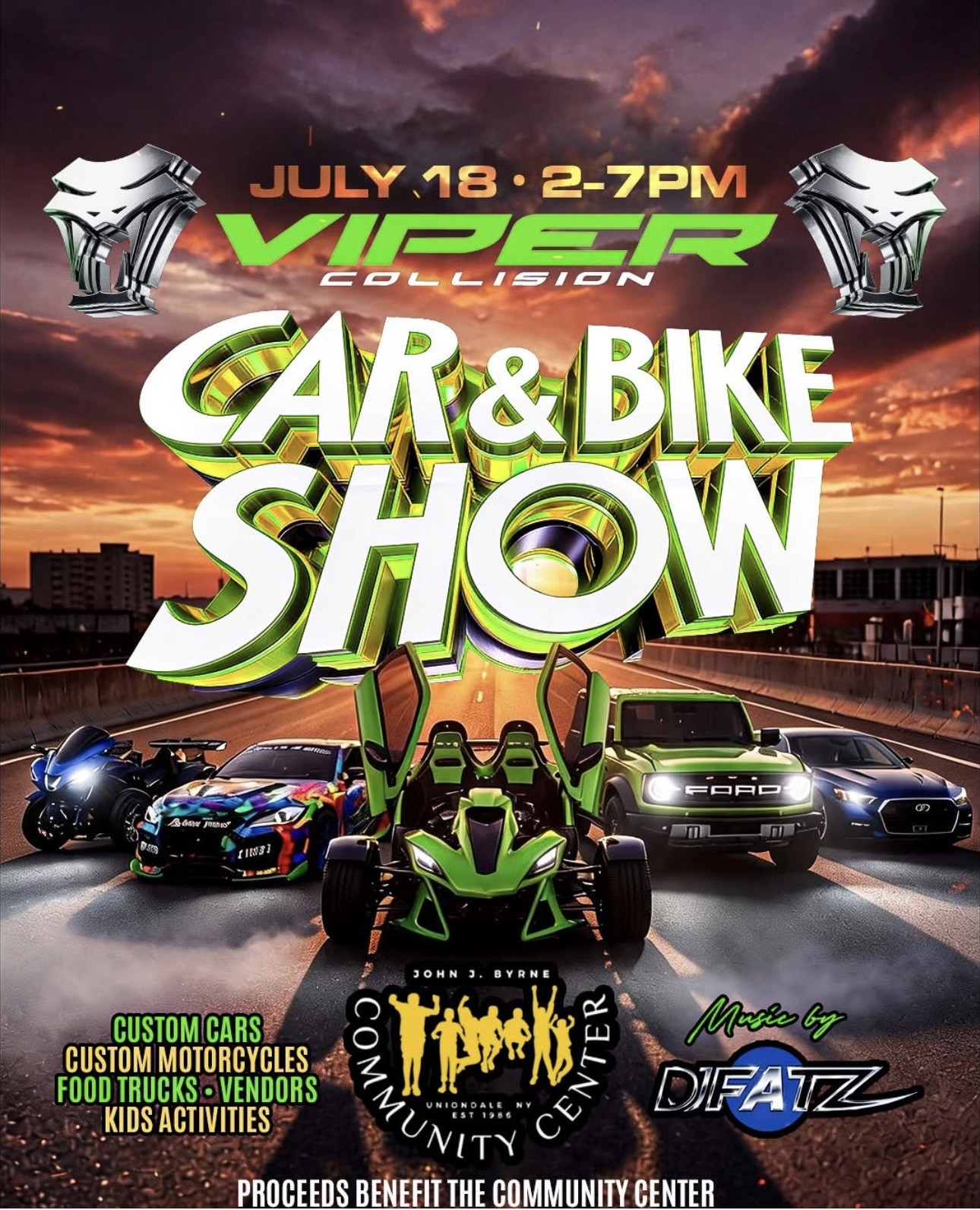 The Viper Collision Car & Bike Show, Uniondale, NY