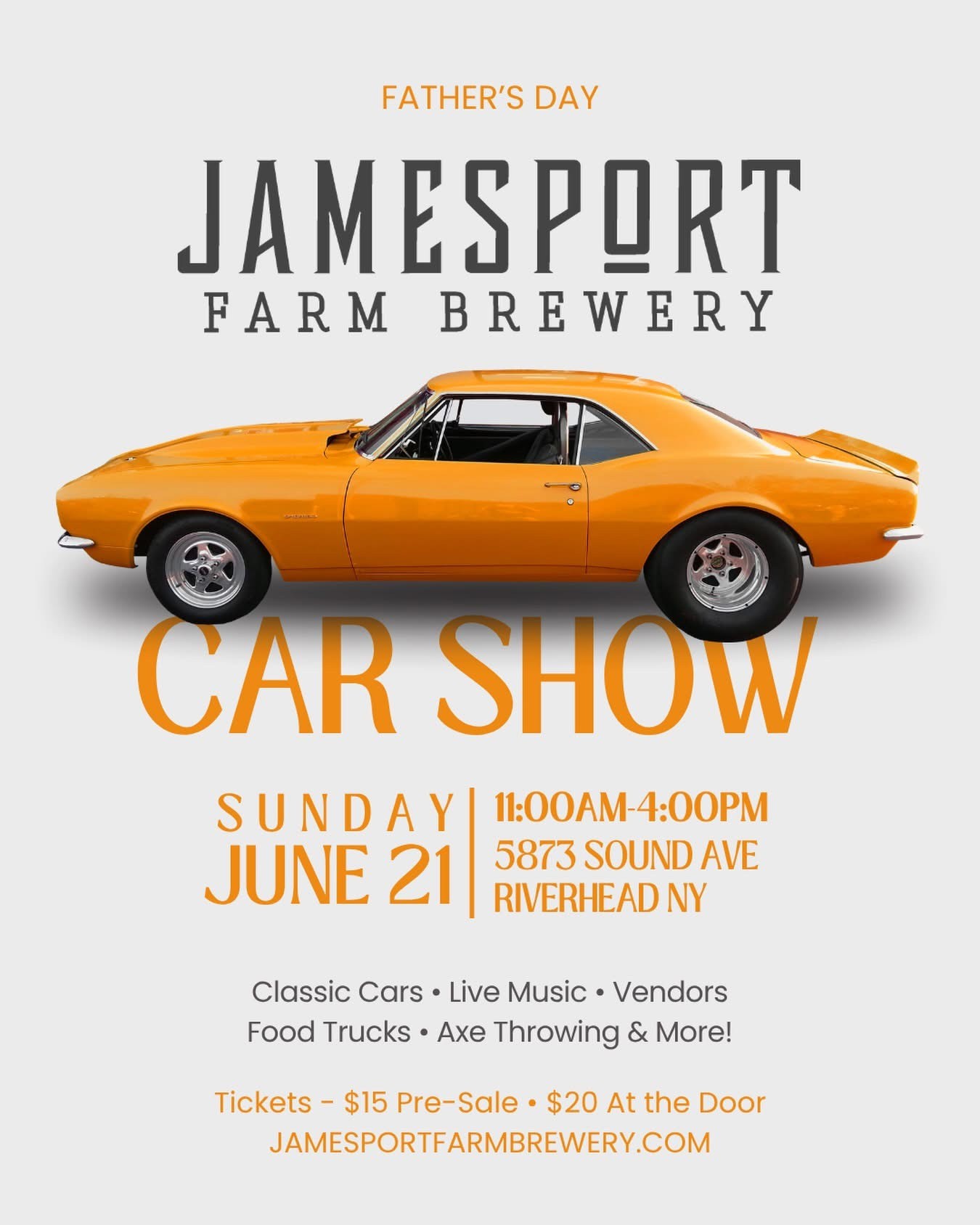 Father’s Day Car Show at the Jamesport Farm Brewery, Riverhead, NY