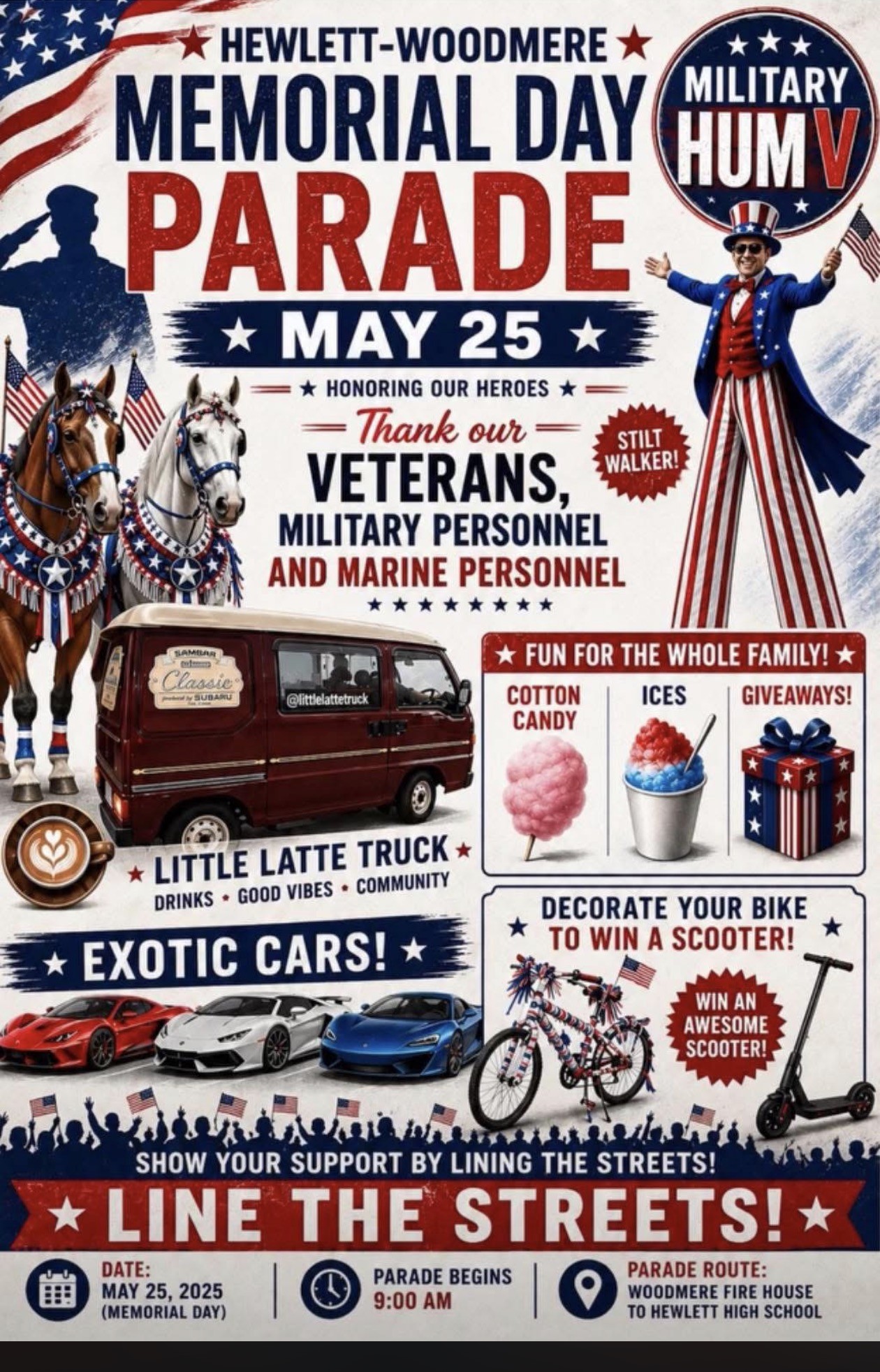 The Hewlett-Woodmere Memorial Day Parade & Exotic Car Show, Woodmere, NY