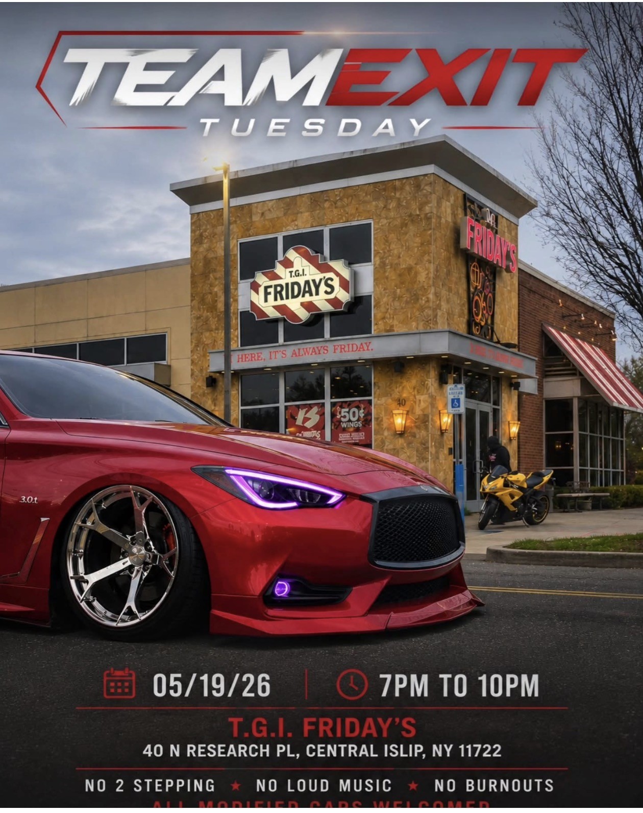 Team Exit Tuesday Car Meet-Up, Central Islip, NY