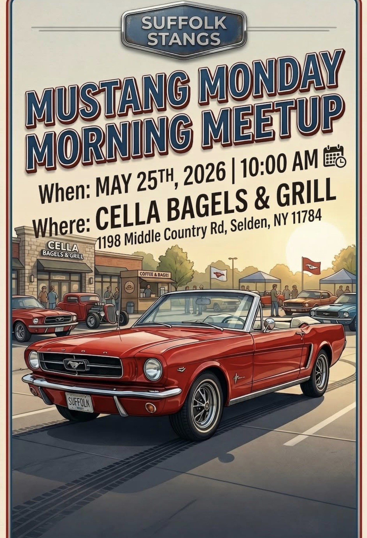 The Suffolk Stangs Car Club Mustang Monday Morning Meet, Selden, NY