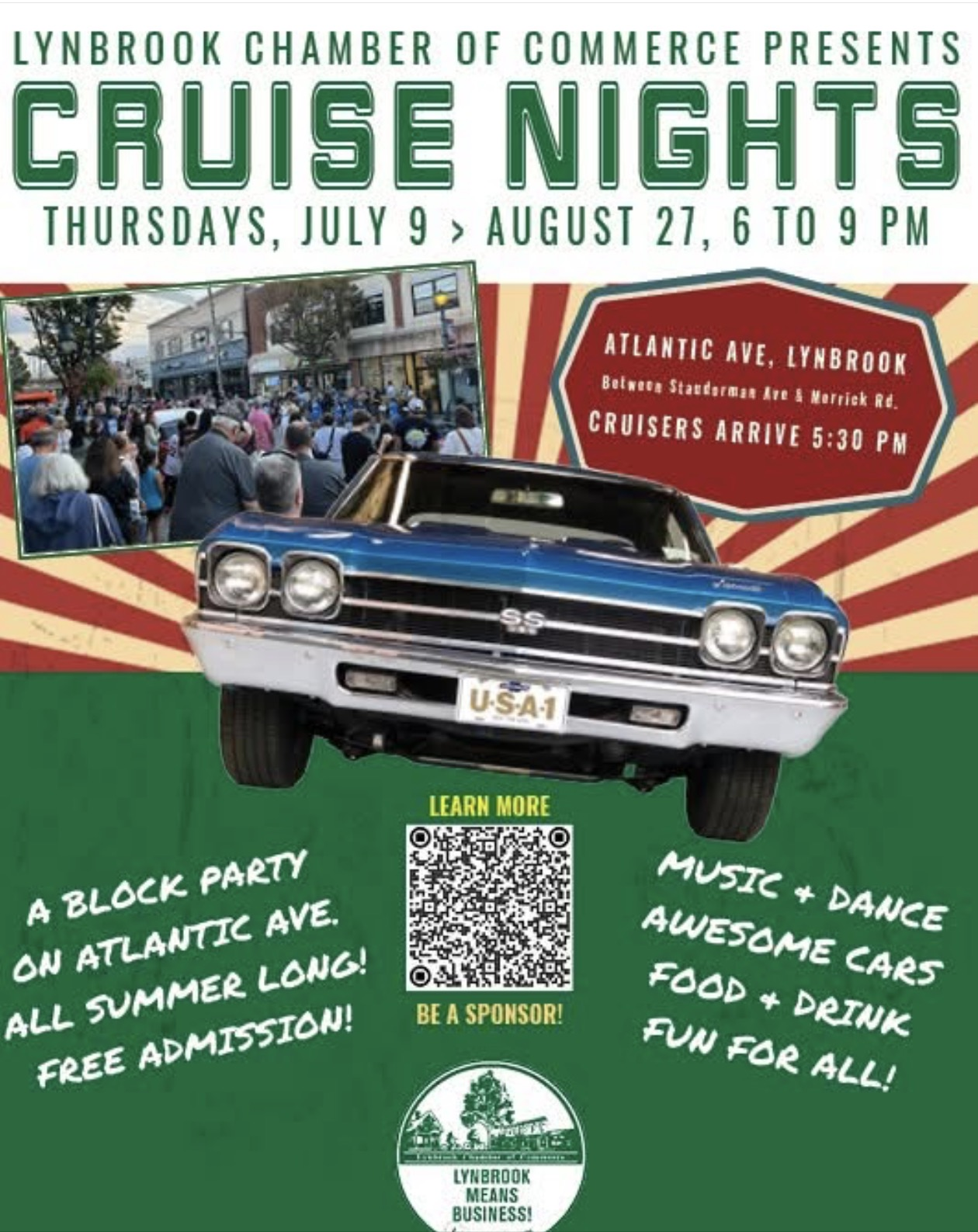 Lynbrook Chamber of Commerce Thursday Cruise Night, Lybrook, NY