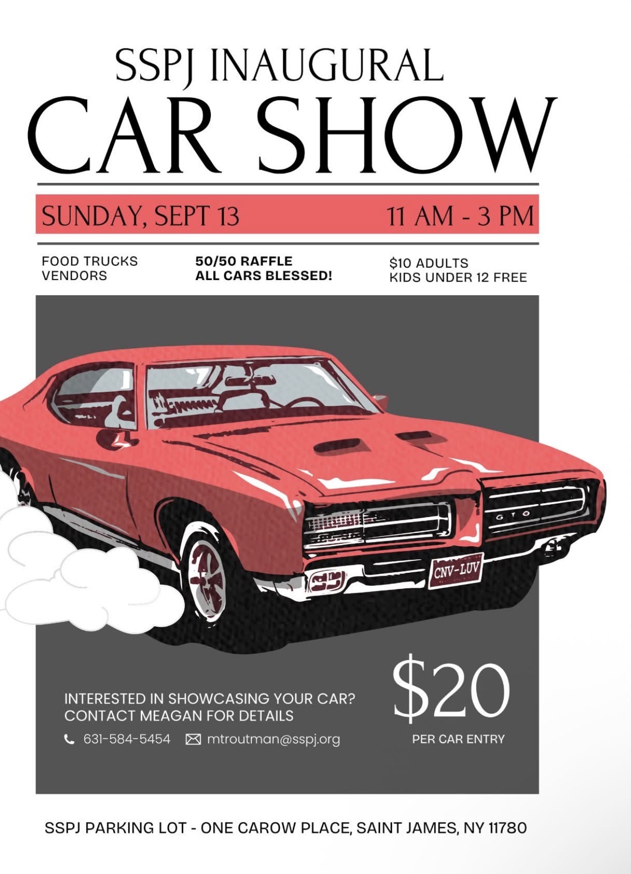 The SSPJ Inaugural Car Show, St. James, NY