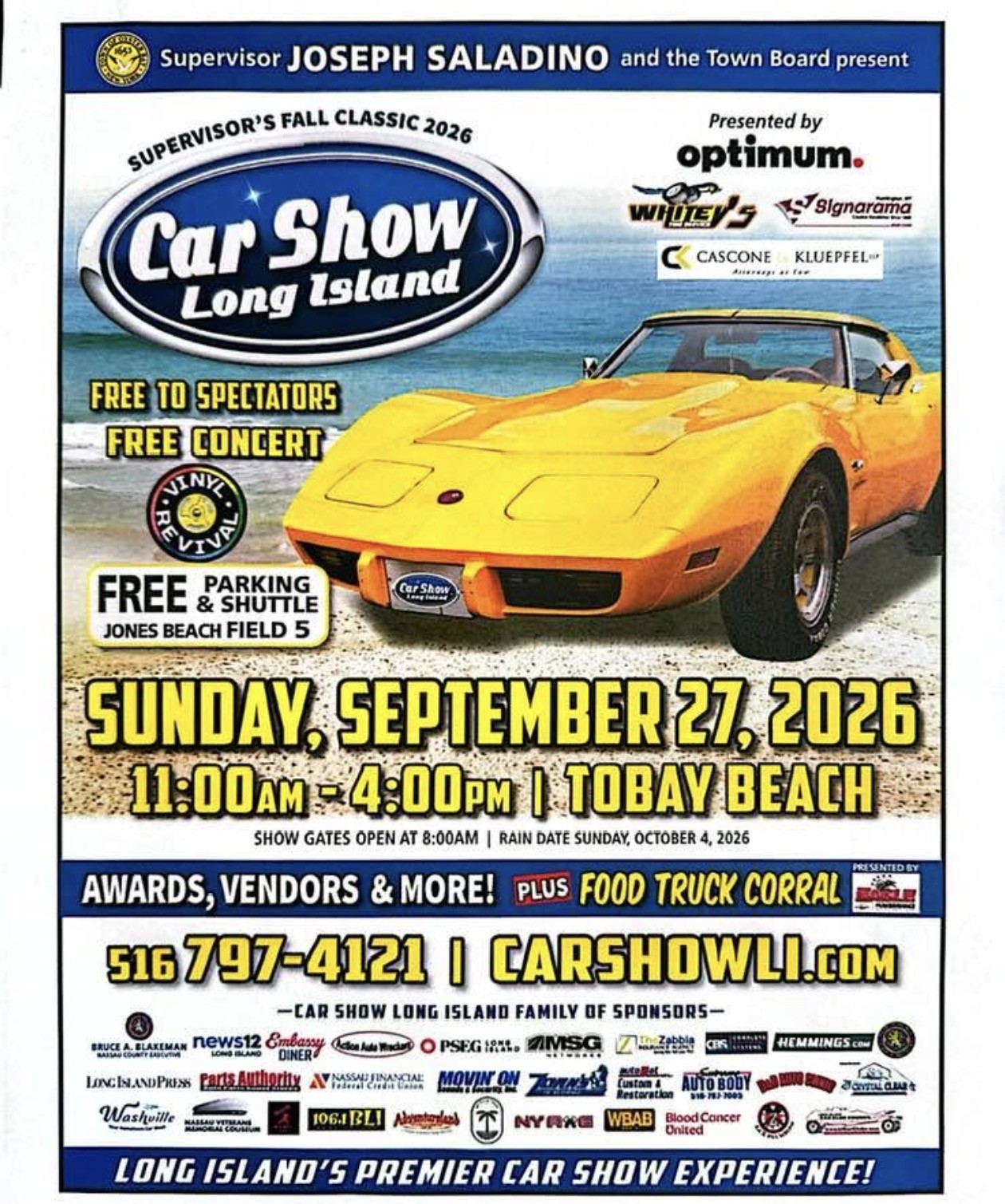 Car Show Long Island Fall Classic at Tobay Beach, Massapequa, NY