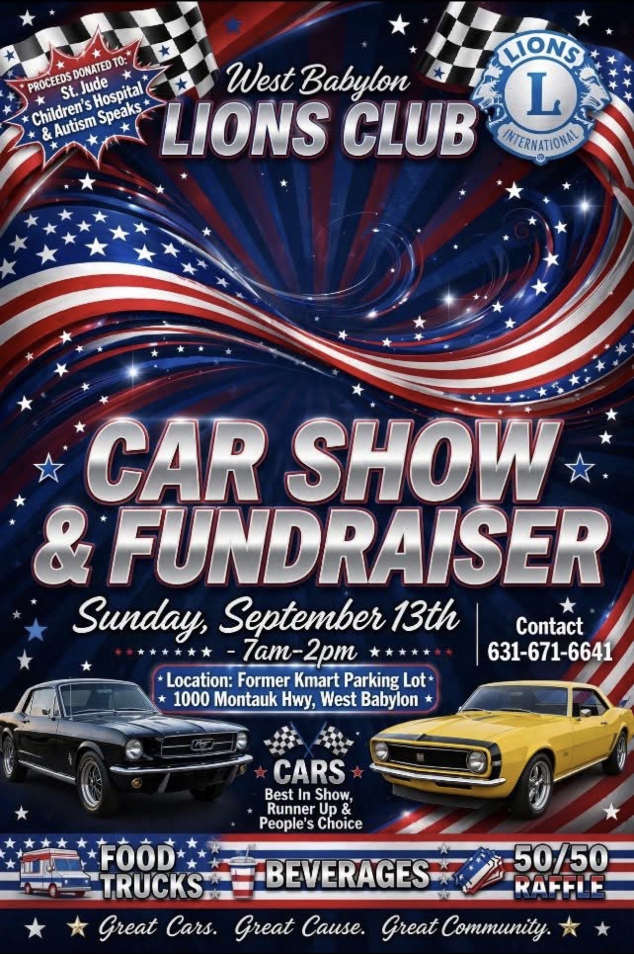 The West Babylon Lions Club 2026 Car Show & Fundraiser, West Babylon, NY