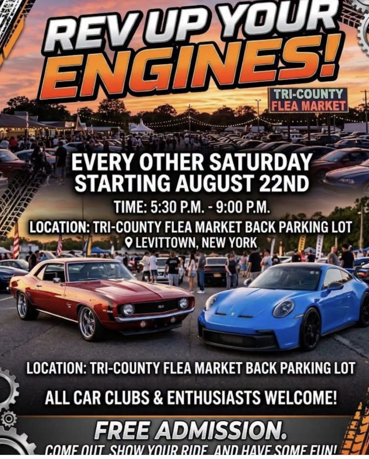 The Rev Your Engines Car Meet. Levittown, NY