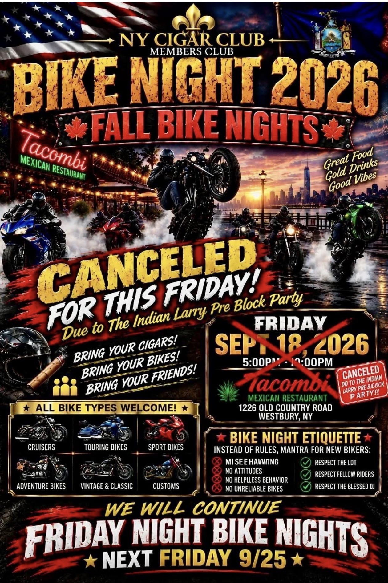 NY Cigar Club Bike Night, Westbury, NY