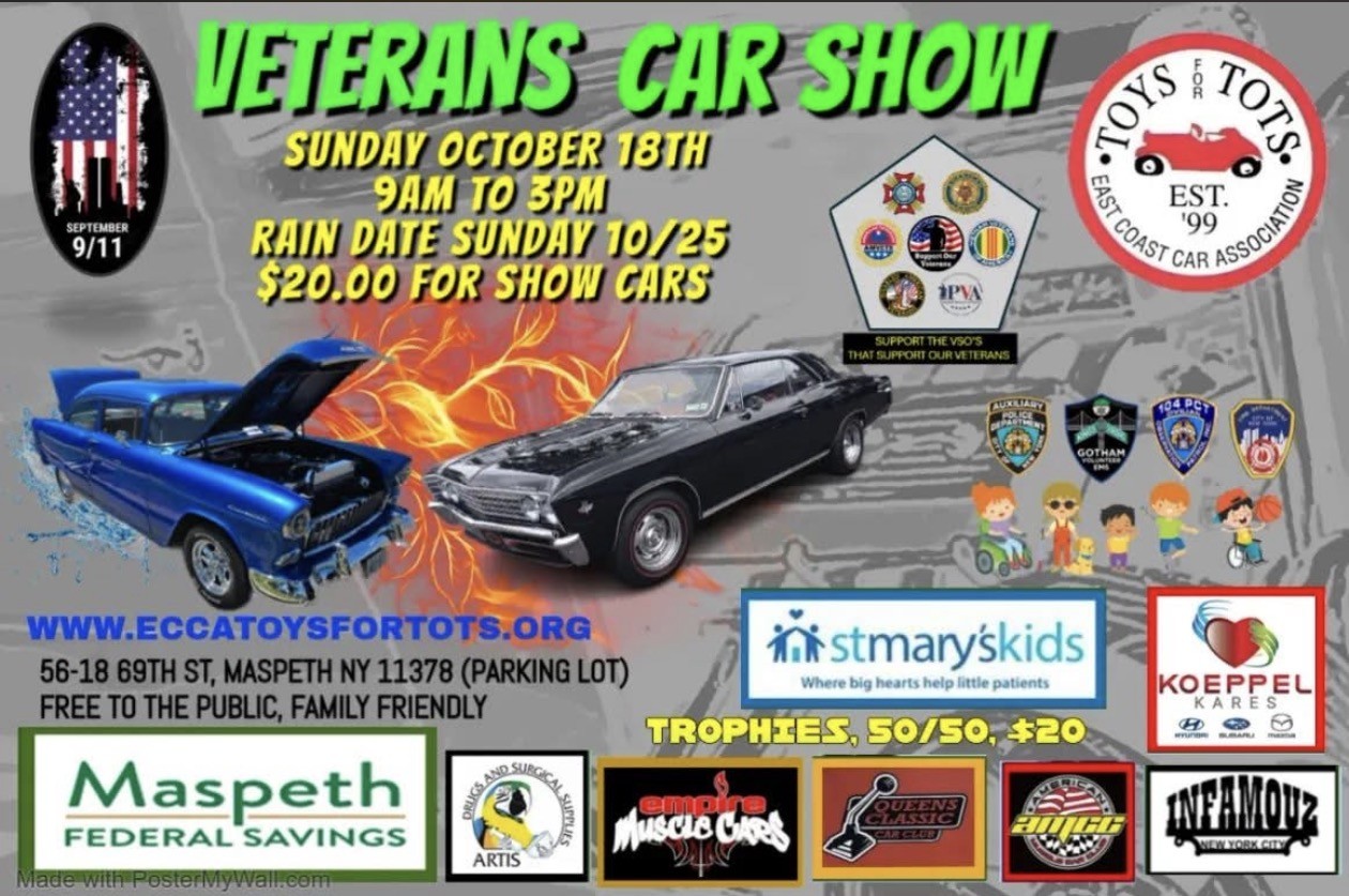 Toys for Tots East Coast Association Veterans Car Show, Maspeth, NY