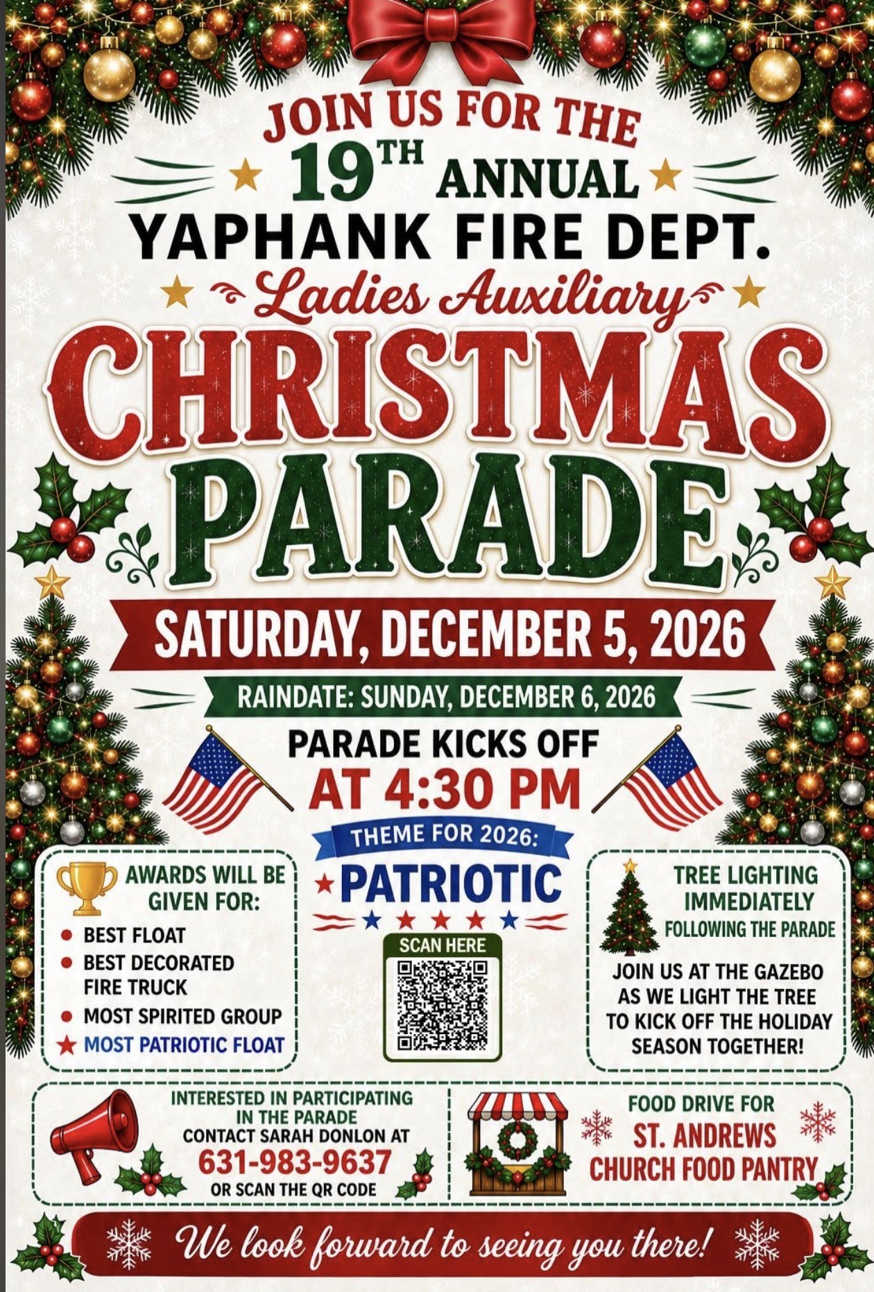 The 19th Annual Yaphank Fire Department Truck Christmas Parade, Yaphank, NY