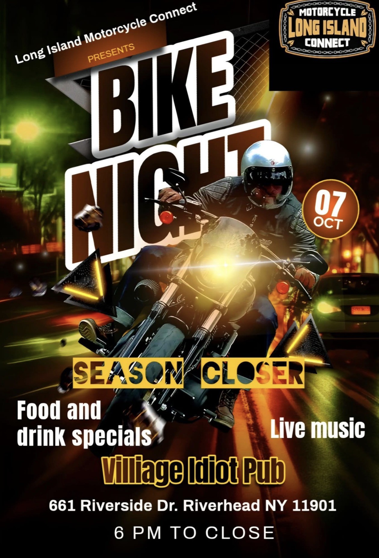 LI Motorcycle Connect presents Bike Night, Riverhead, NY