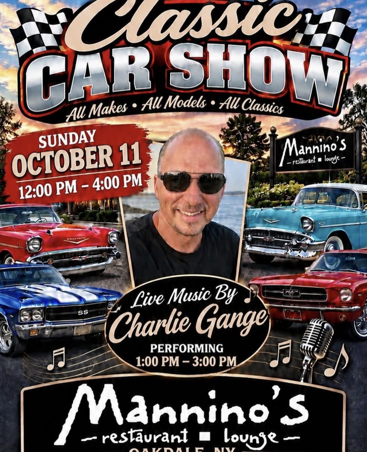 Mannino’s Lounge  presents The Classic car Show, Oakdale, NY
